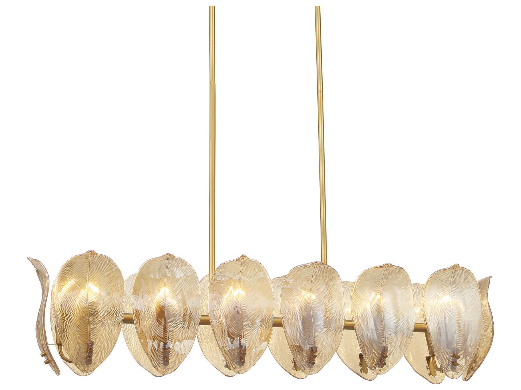 Metropolitan Orchid 14-Light Legacy Brass Island Pendant