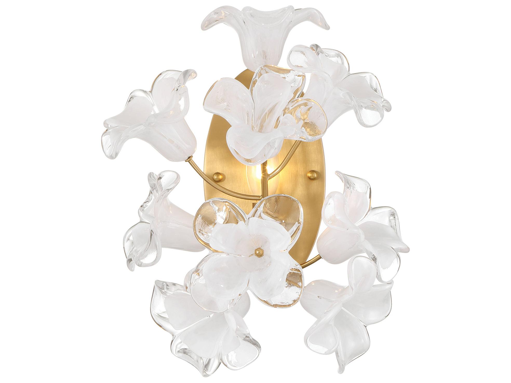 Metropolitan Bloome 1-Light Legacy Brass Wall Sconce