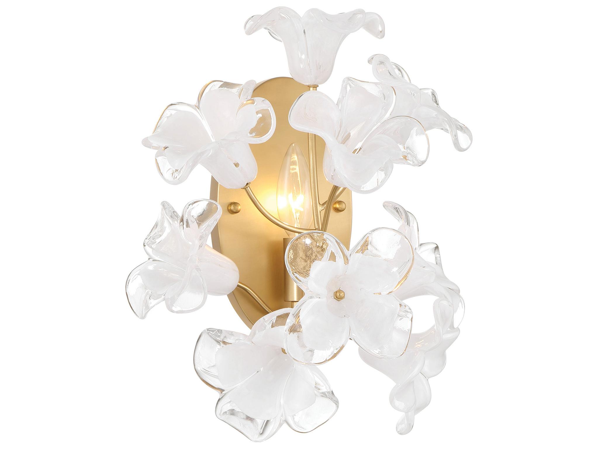 Metropolitan Bloome 1-Light Legacy Brass Wall Sconce