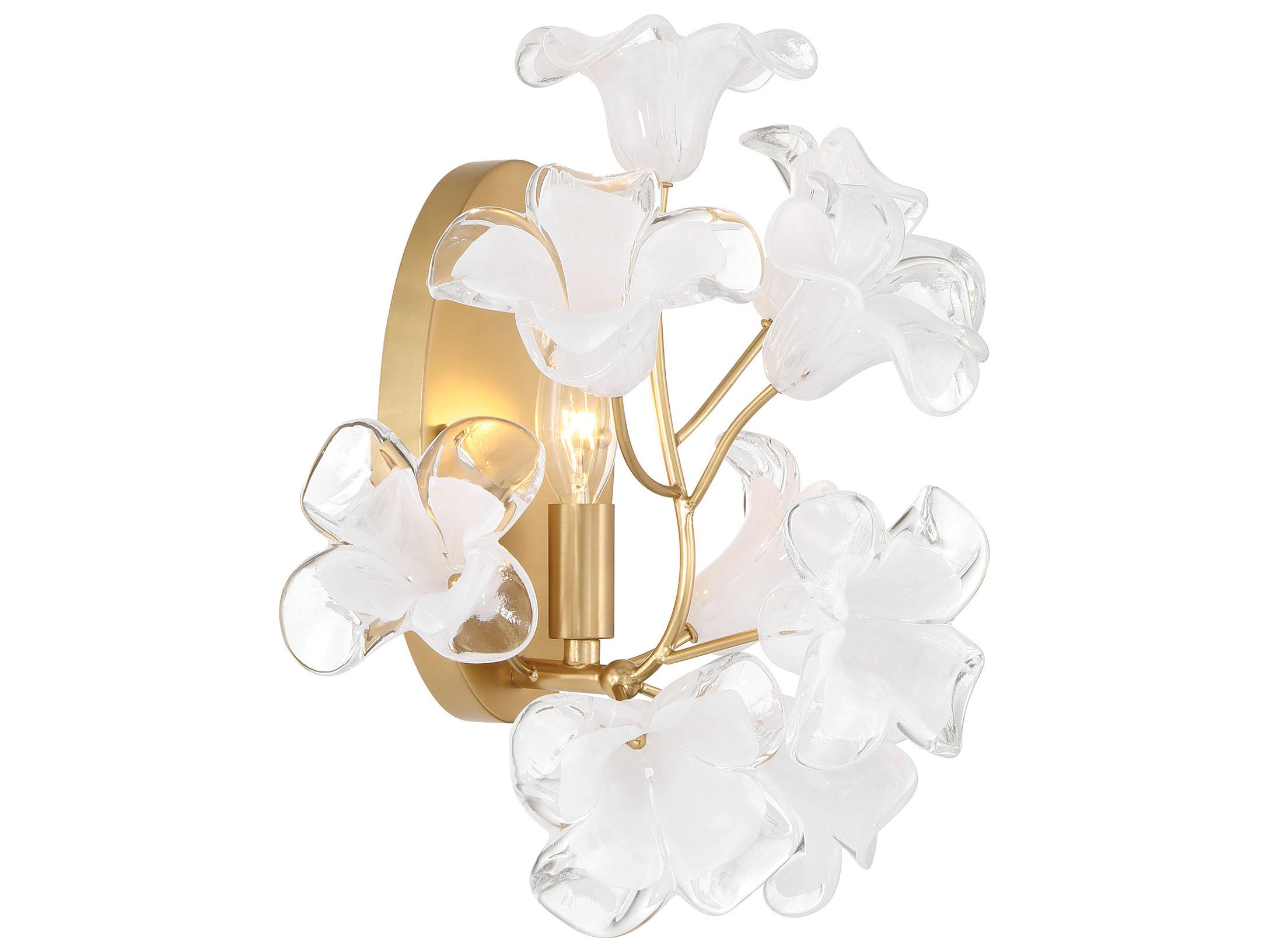 Metropolitan Bloome 1-Light Legacy Brass Wall Sconce