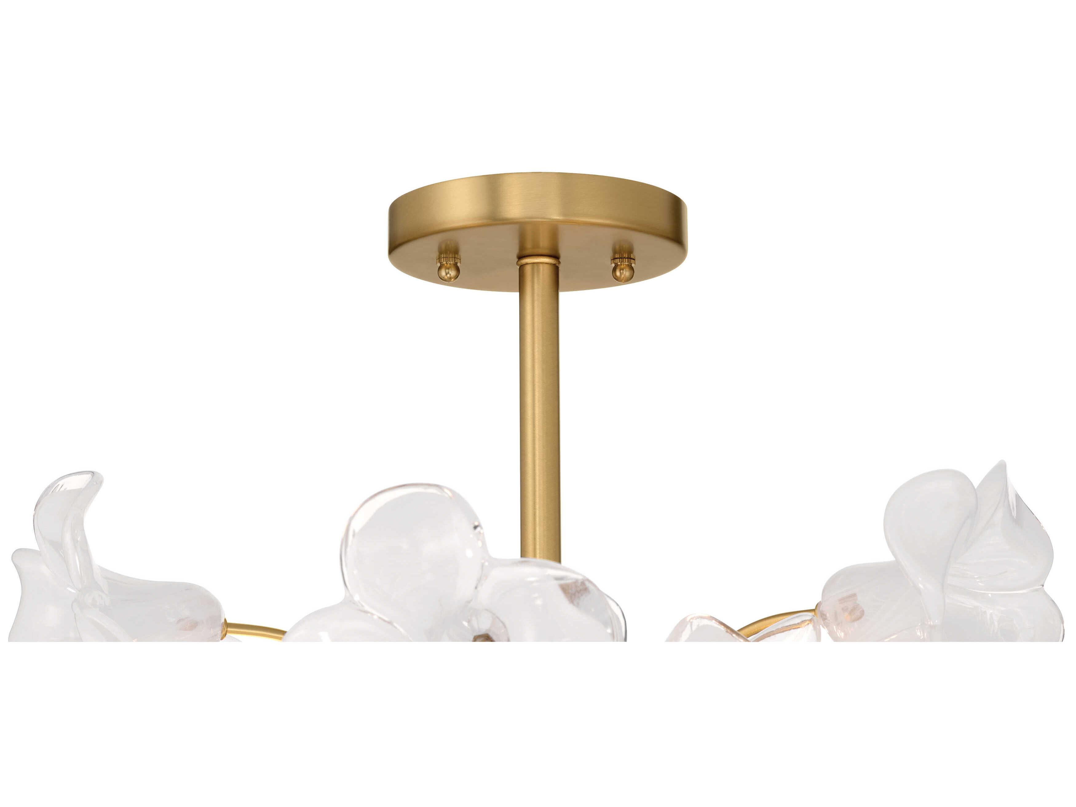 Metropolitan Bloome 3-Light Legacy Brass Semi Flush Mount