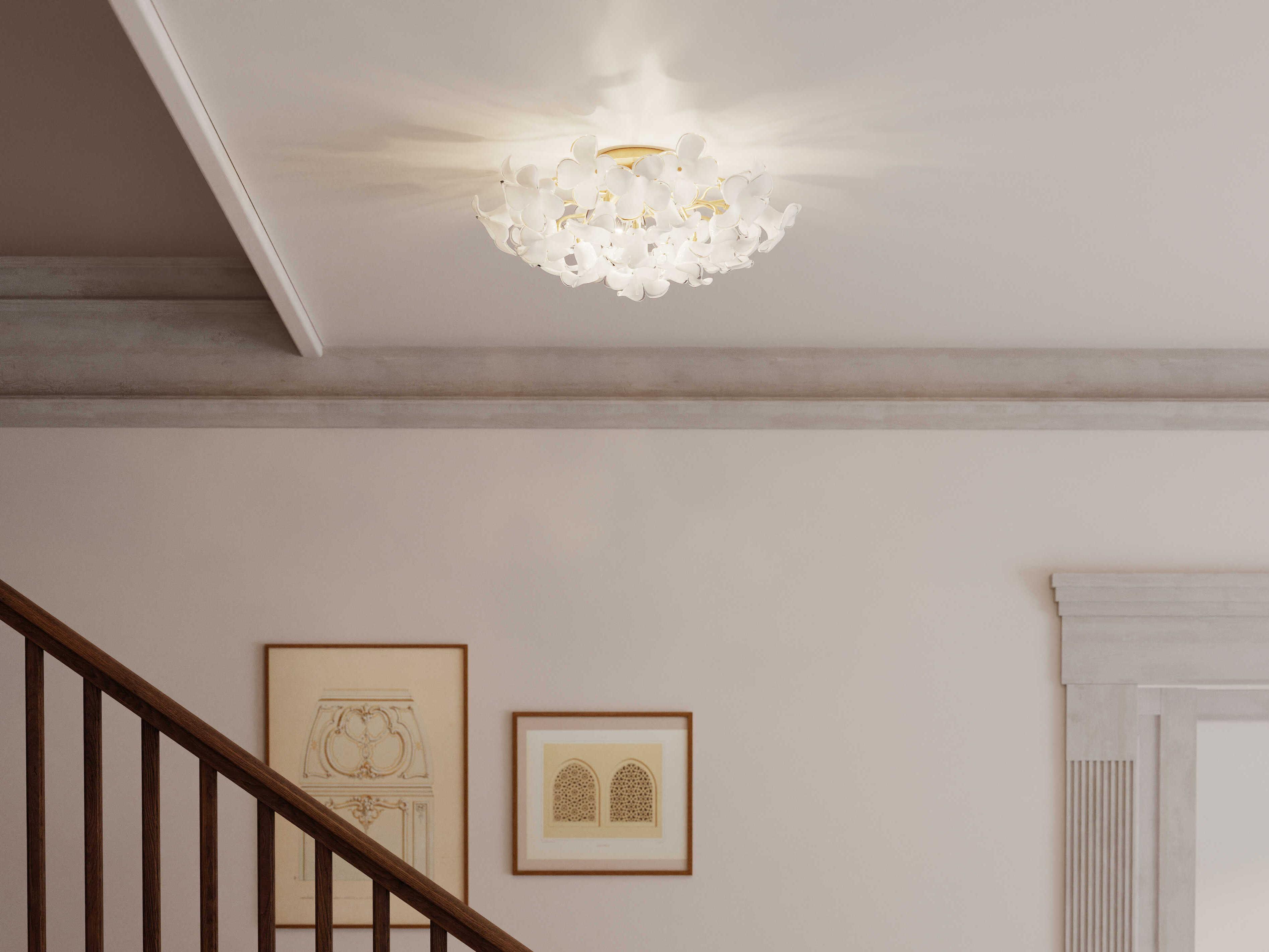 Metropolitan Bloome 5-Light Legacy Brass Semi Flush Mount