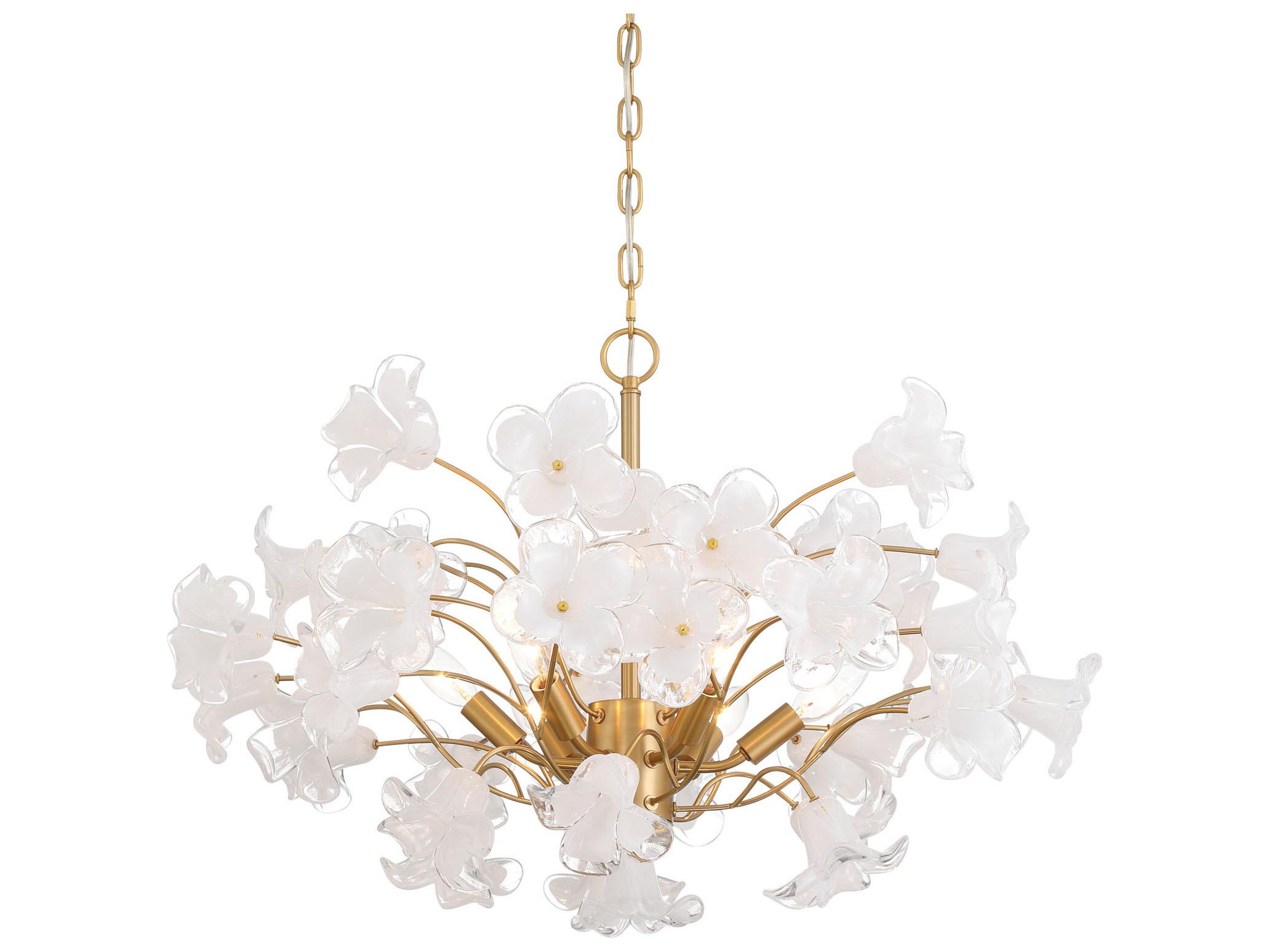 Metropolitan Bloome 6-Light Legacy Brass Chandelier