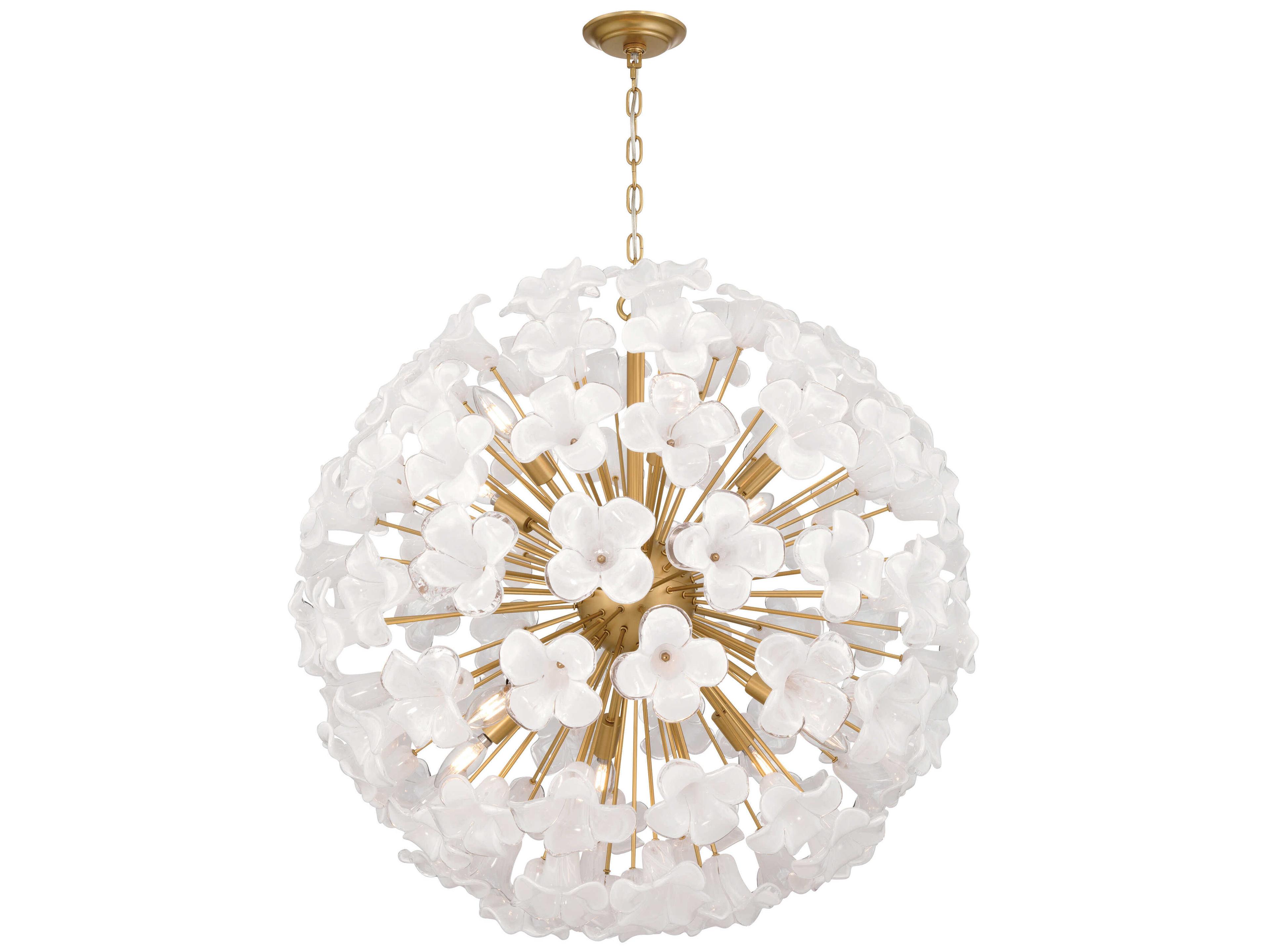 Metropolitan Bloome 12-Light Legacy Brass Pendant