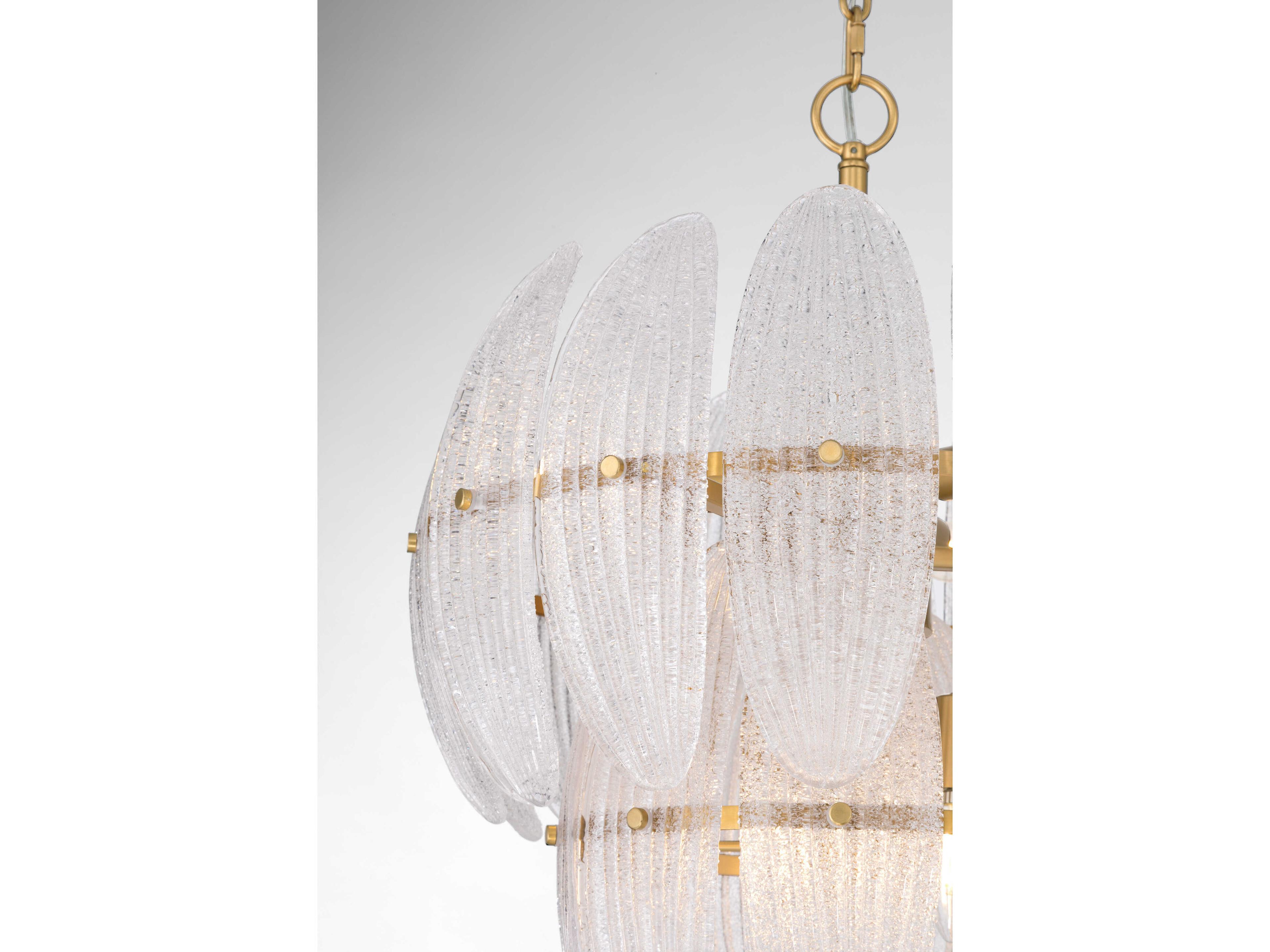 Metropolitan Marclaire 6-Light Legacy Brass Clear Tiered Pendant