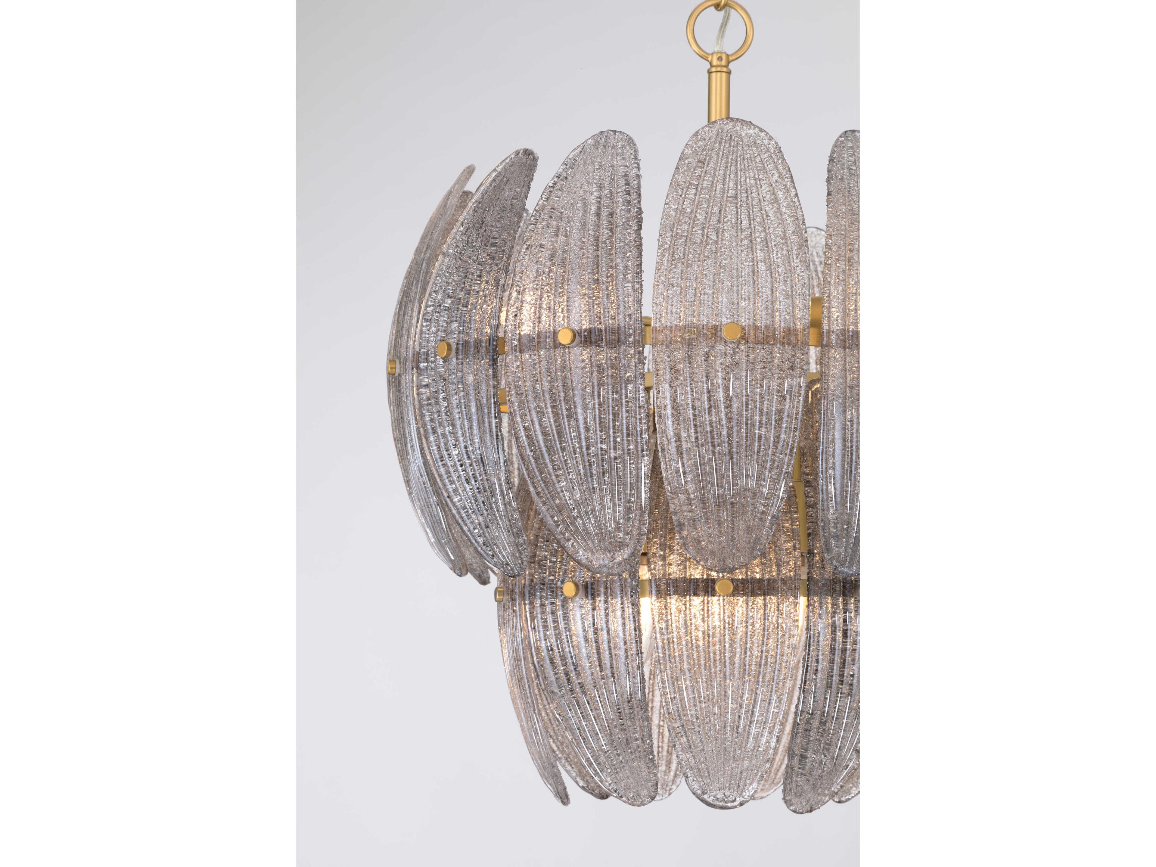 Metropolitan Marclaire 6-Light Legacy Brass Gray Tiered Pendant