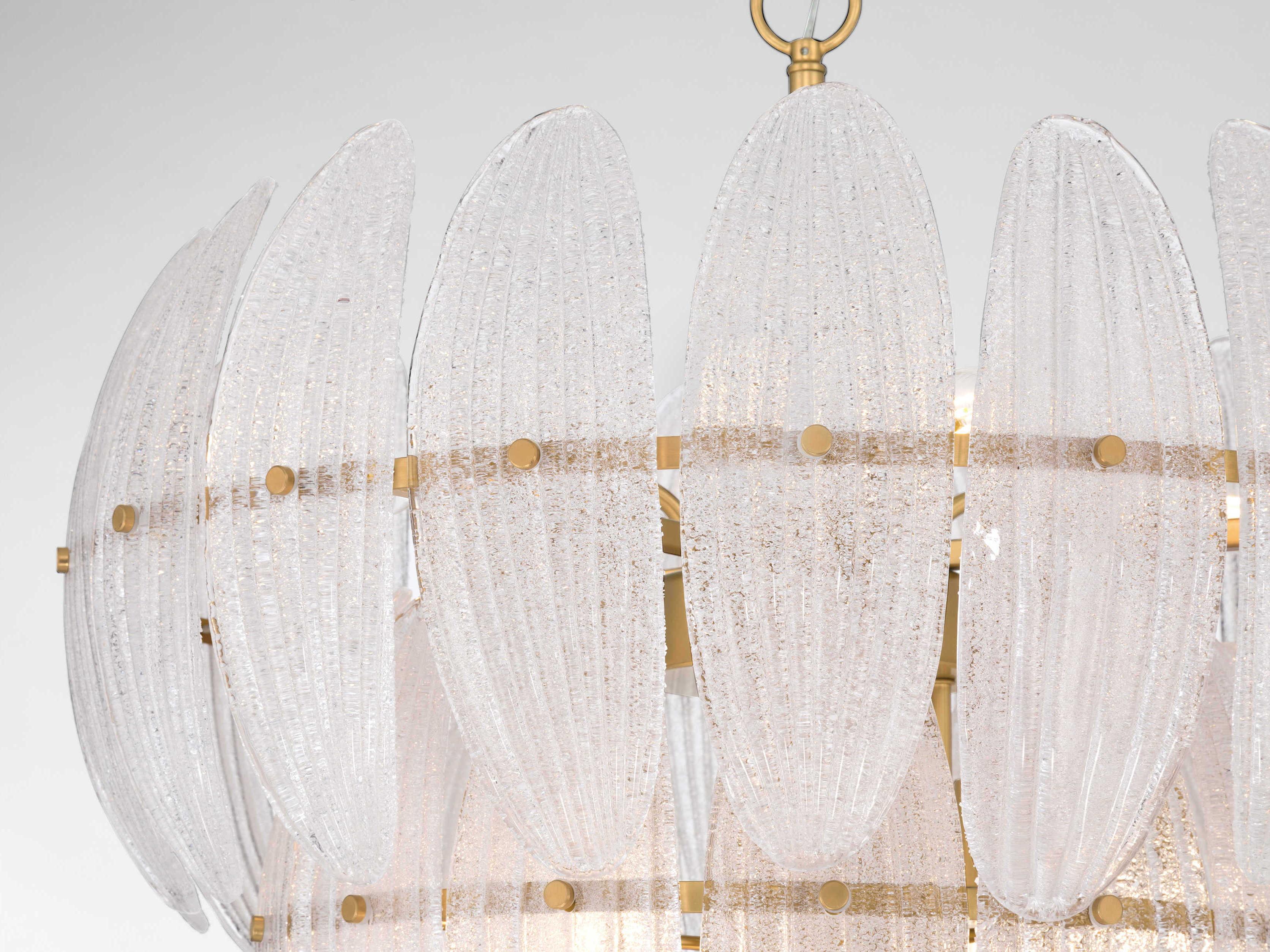 Metropolitan Marclaire 11-Light Legacy Brass Clear Tiered Pendant