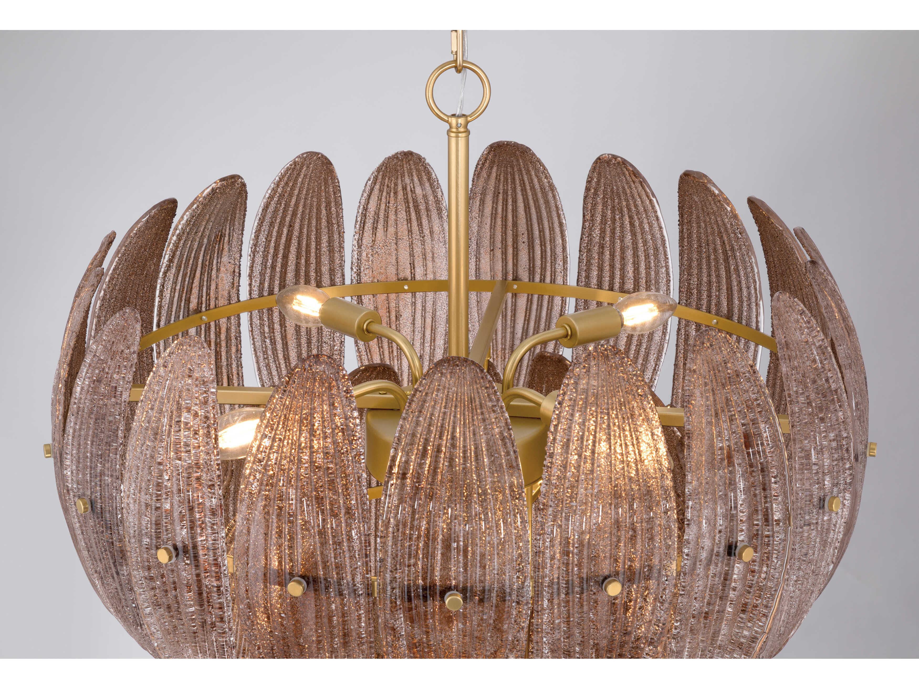 Metropolitan Marclaire 11-Light Legacy Brass Brown Tiered Pendant