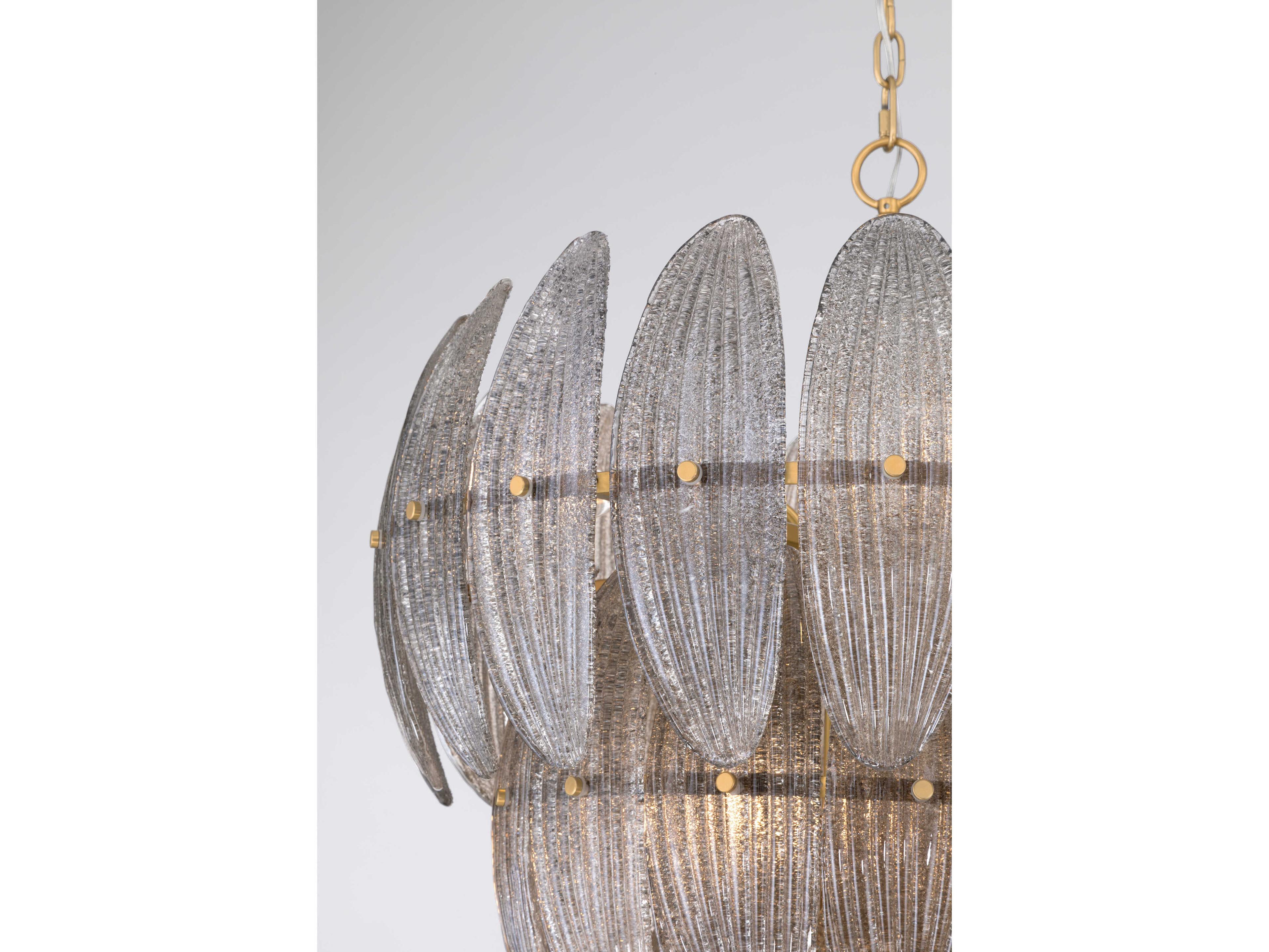 Metropolitan Marclaire 11-Light Legacy Brass Gray Tiered Pendant