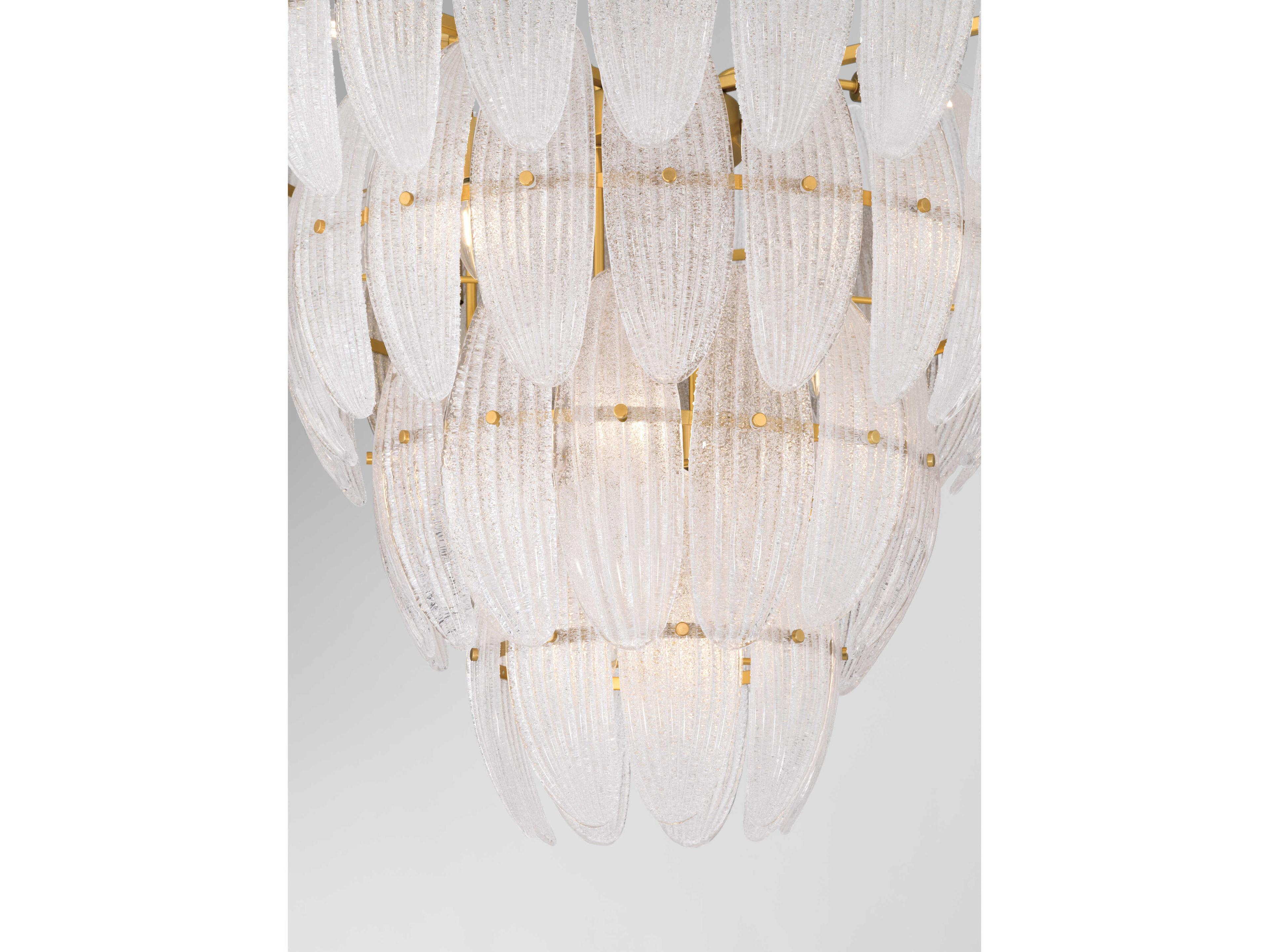 Metropolitan Marclaire 15-Light Legacy Brass Clear Tiered Pendant