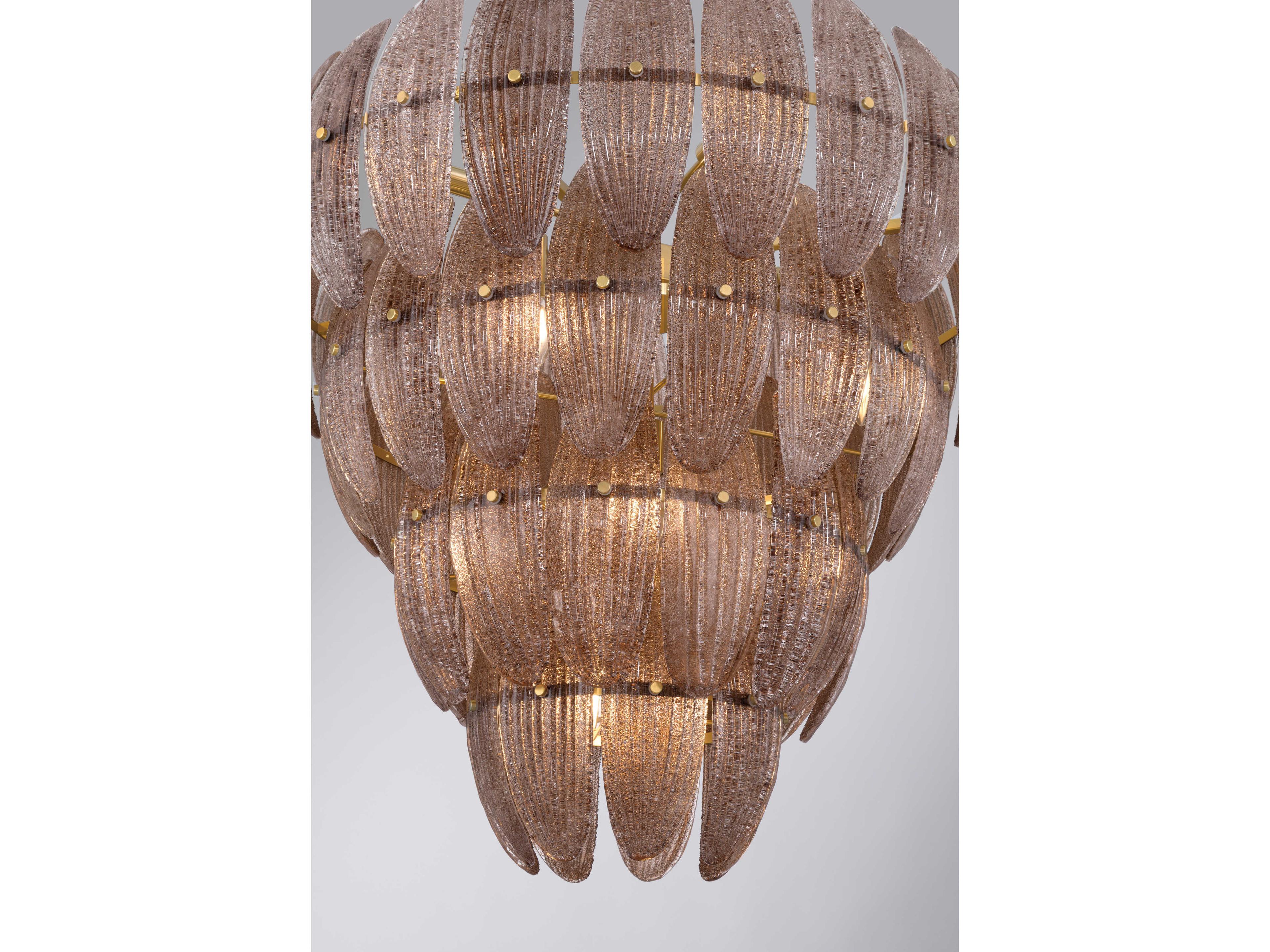 Metropolitan Marclaire 15-Light Legacy Brass Brown Tiered Pendant