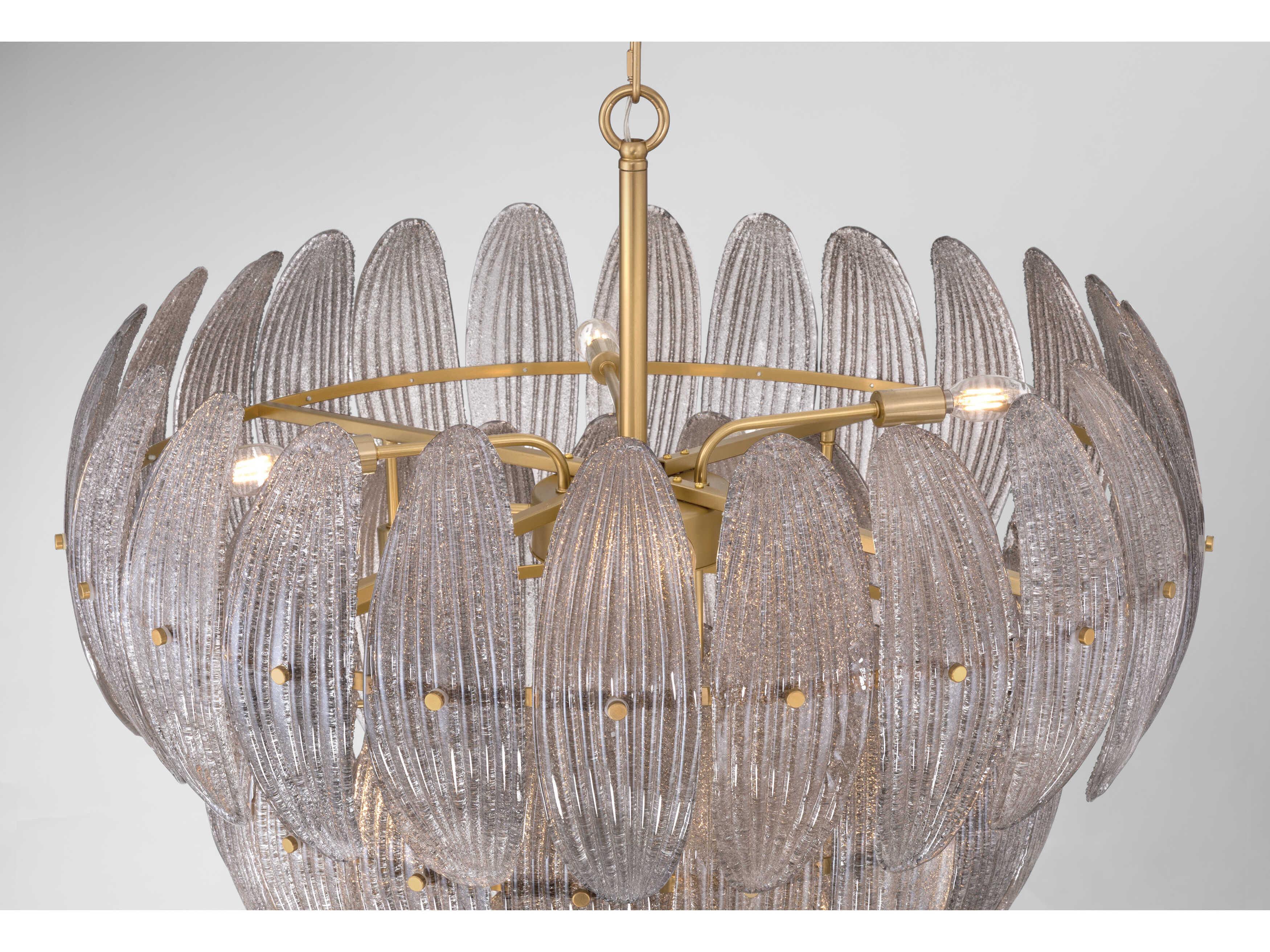 Metropolitan Marclaire 15-Light Legacy Brass Gray Tiered Pendant