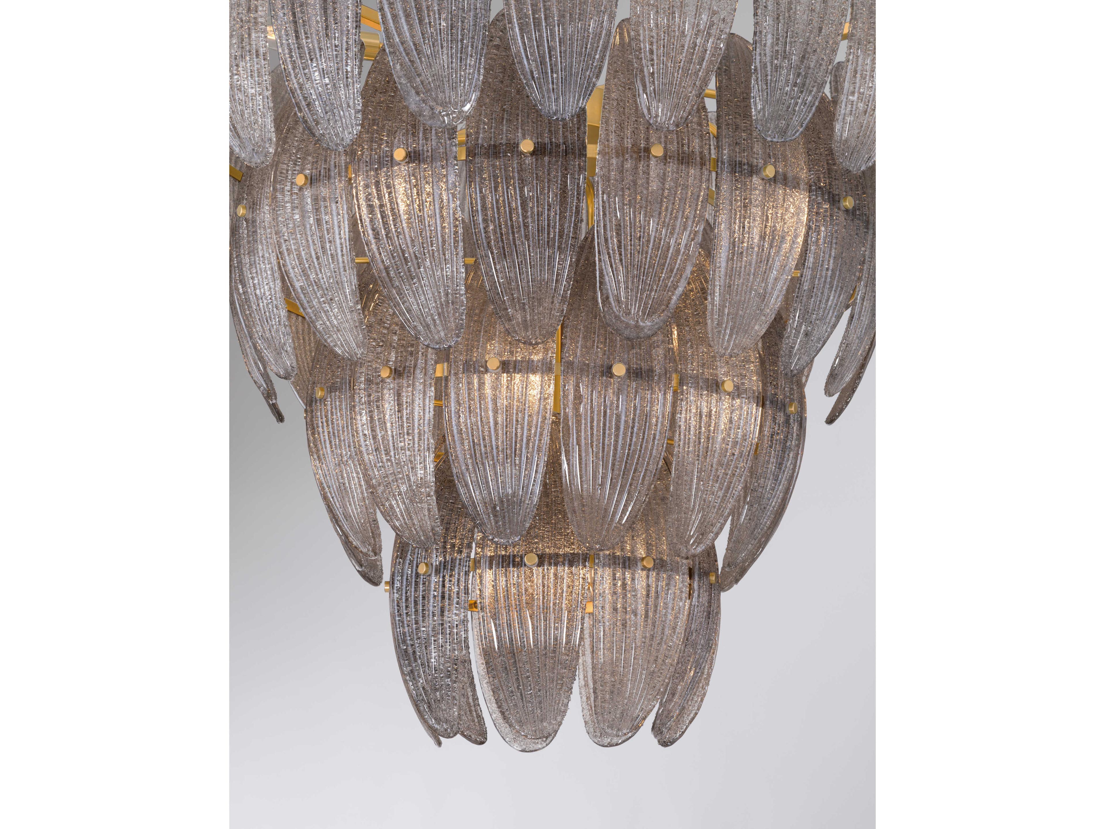 Metropolitan Marclaire 15-Light Legacy Brass Gray Tiered Pendant