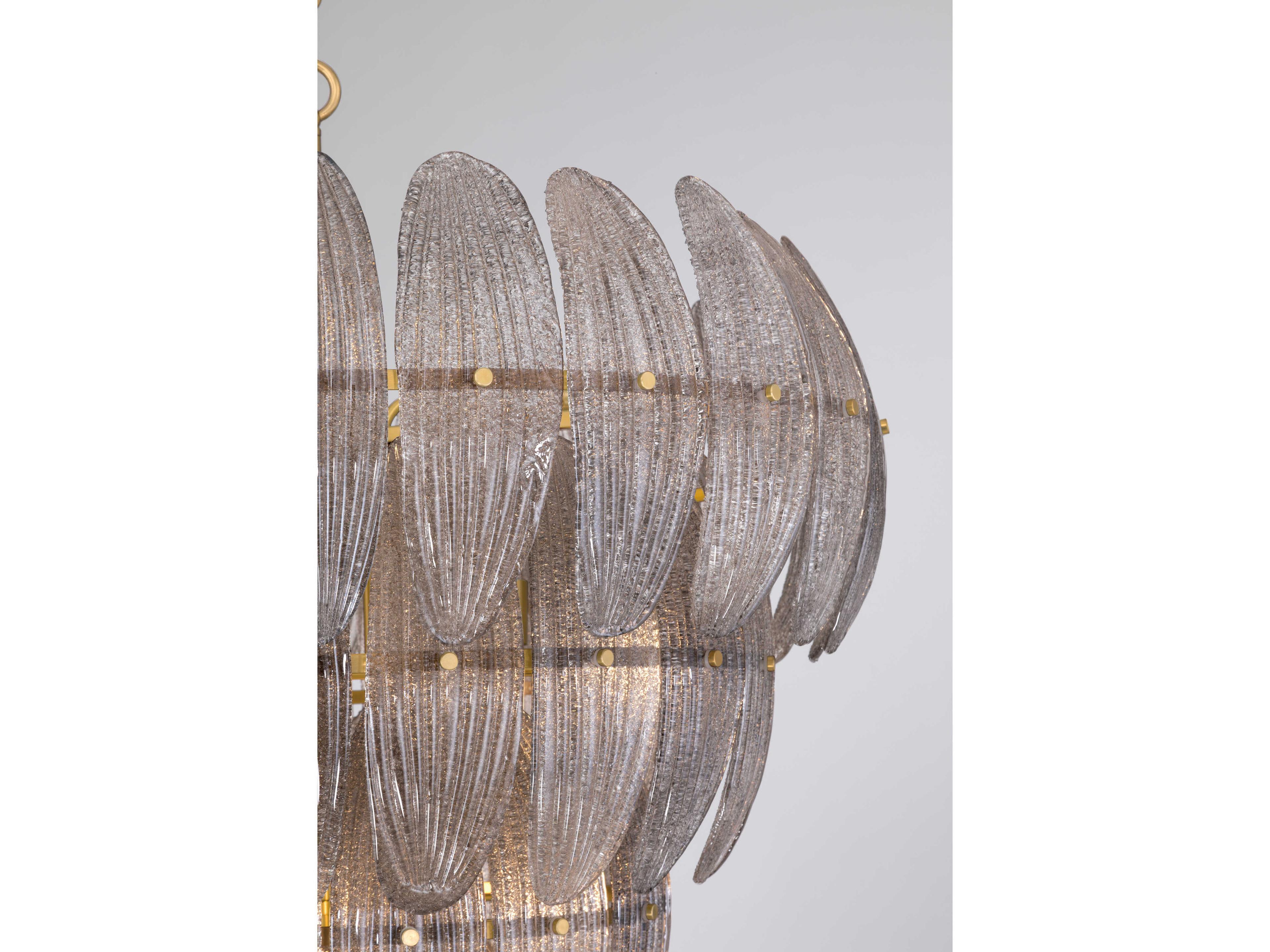 Metropolitan Marclaire 15-Light Legacy Brass Gray Tiered Pendant