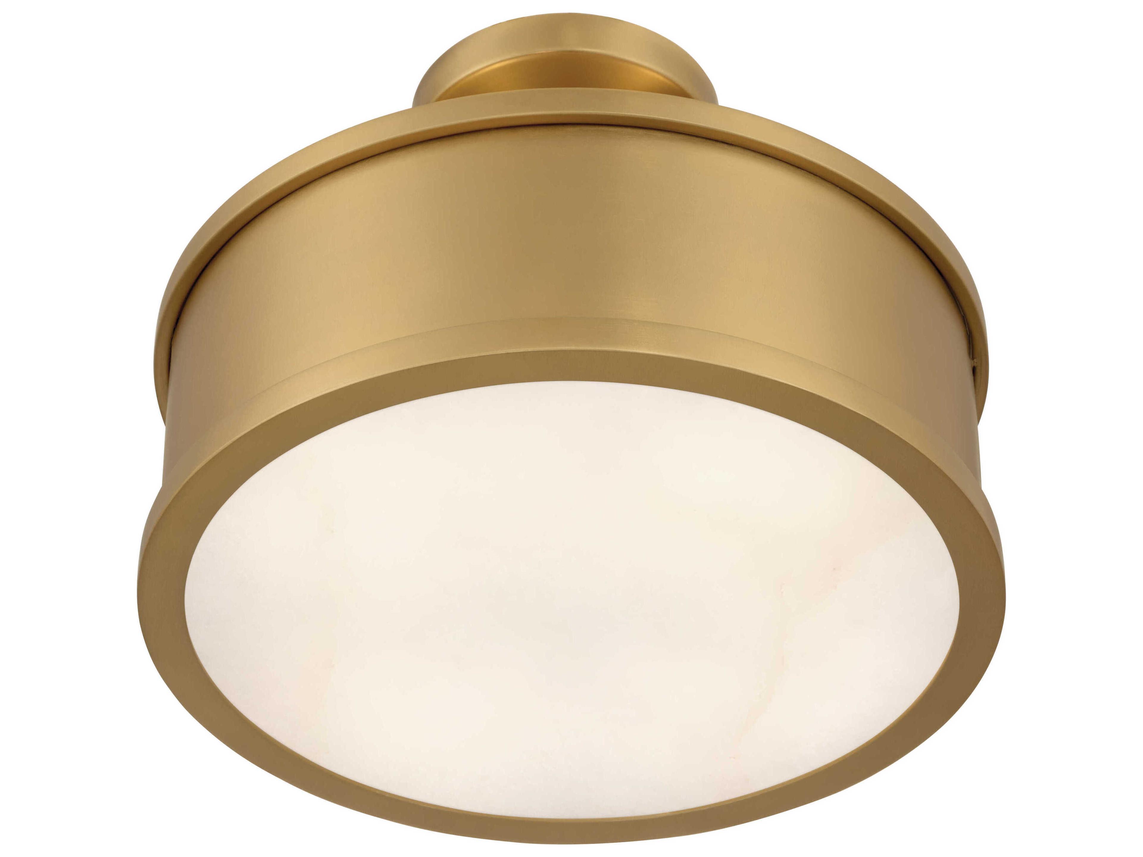 Metropolitan Wynn 2-Light Legacy Brass Round Semi Flush Mount