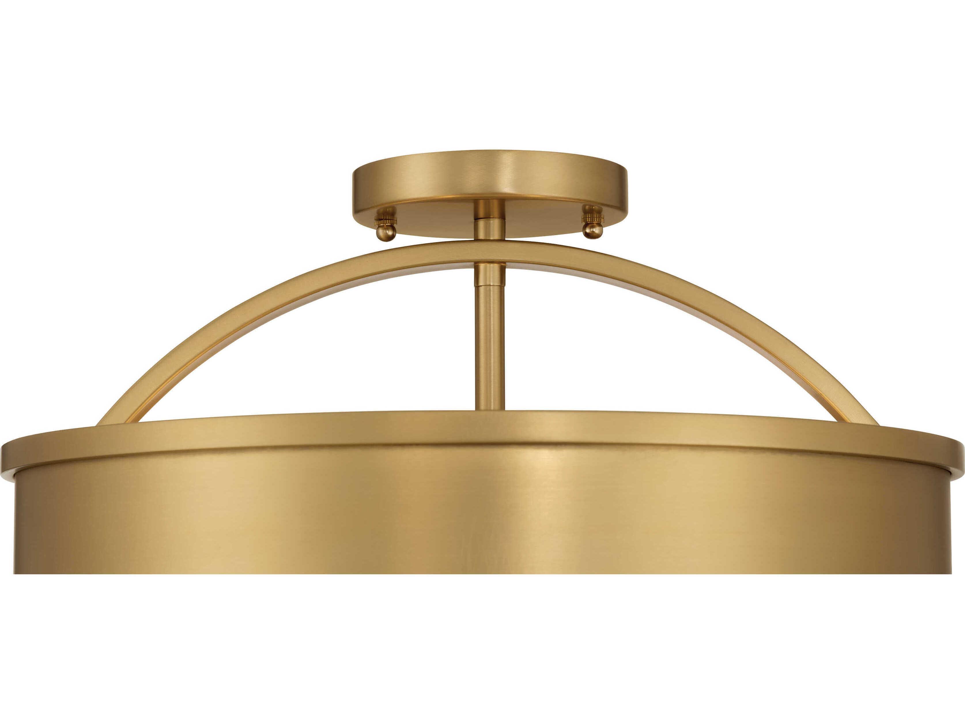 Metropolitan Wynn 4-Light Legacy Brass Round Flush Mount