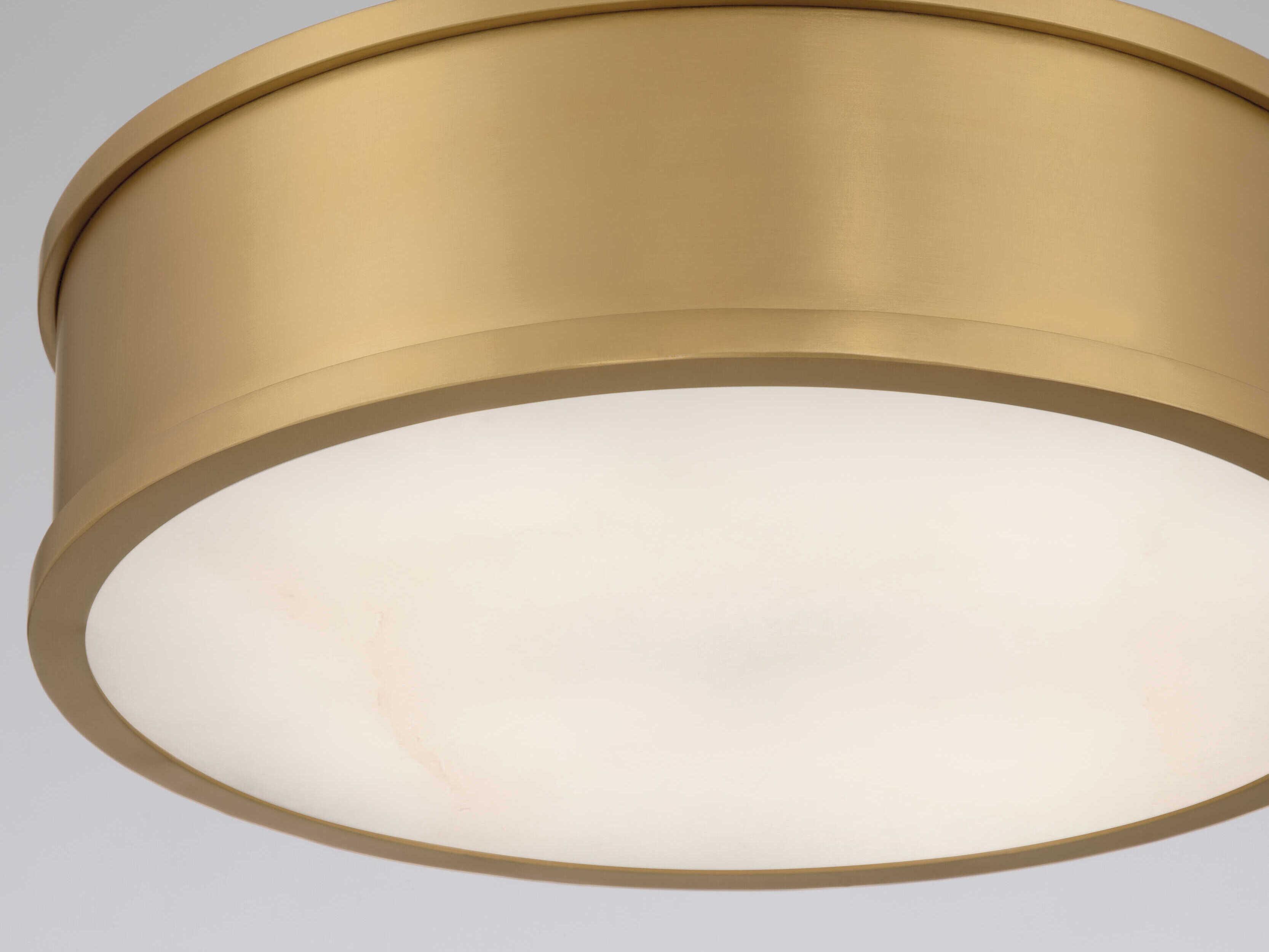Metropolitan Wynn 4-Light Legacy Brass Round Flush Mount