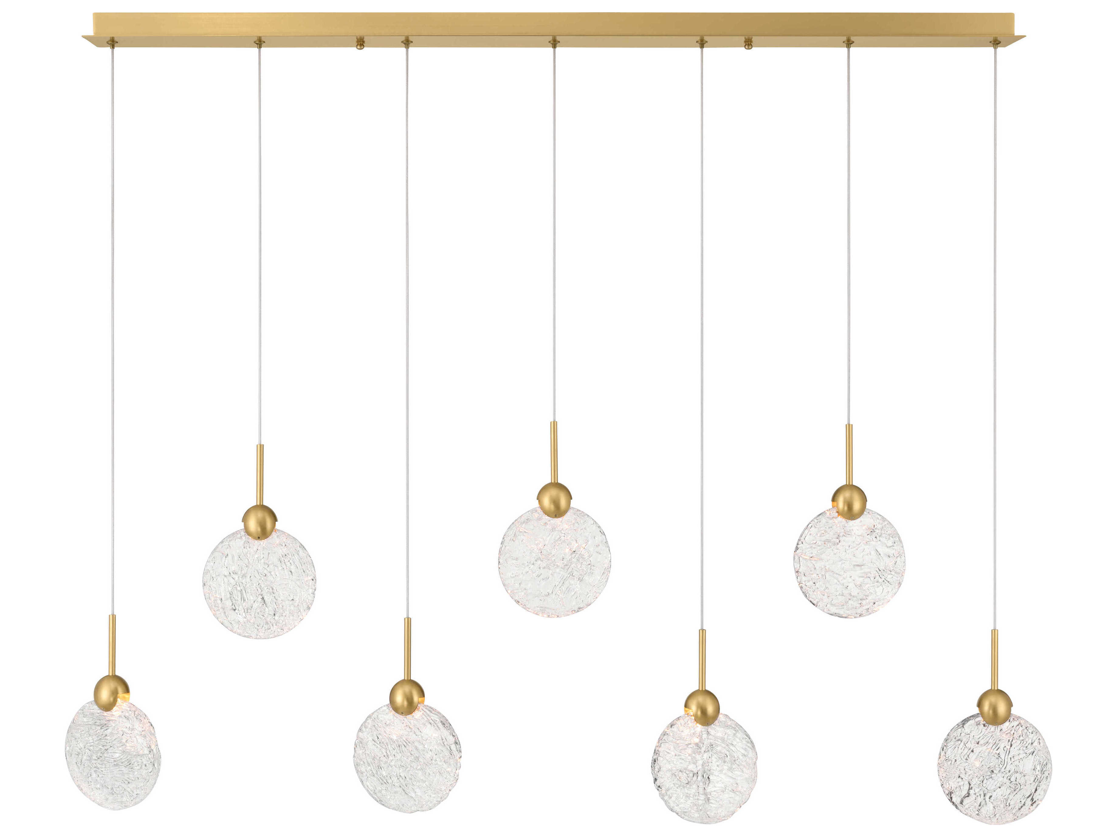 Metropolitan Briselle Legacy Brass Linear Round Island Pendant