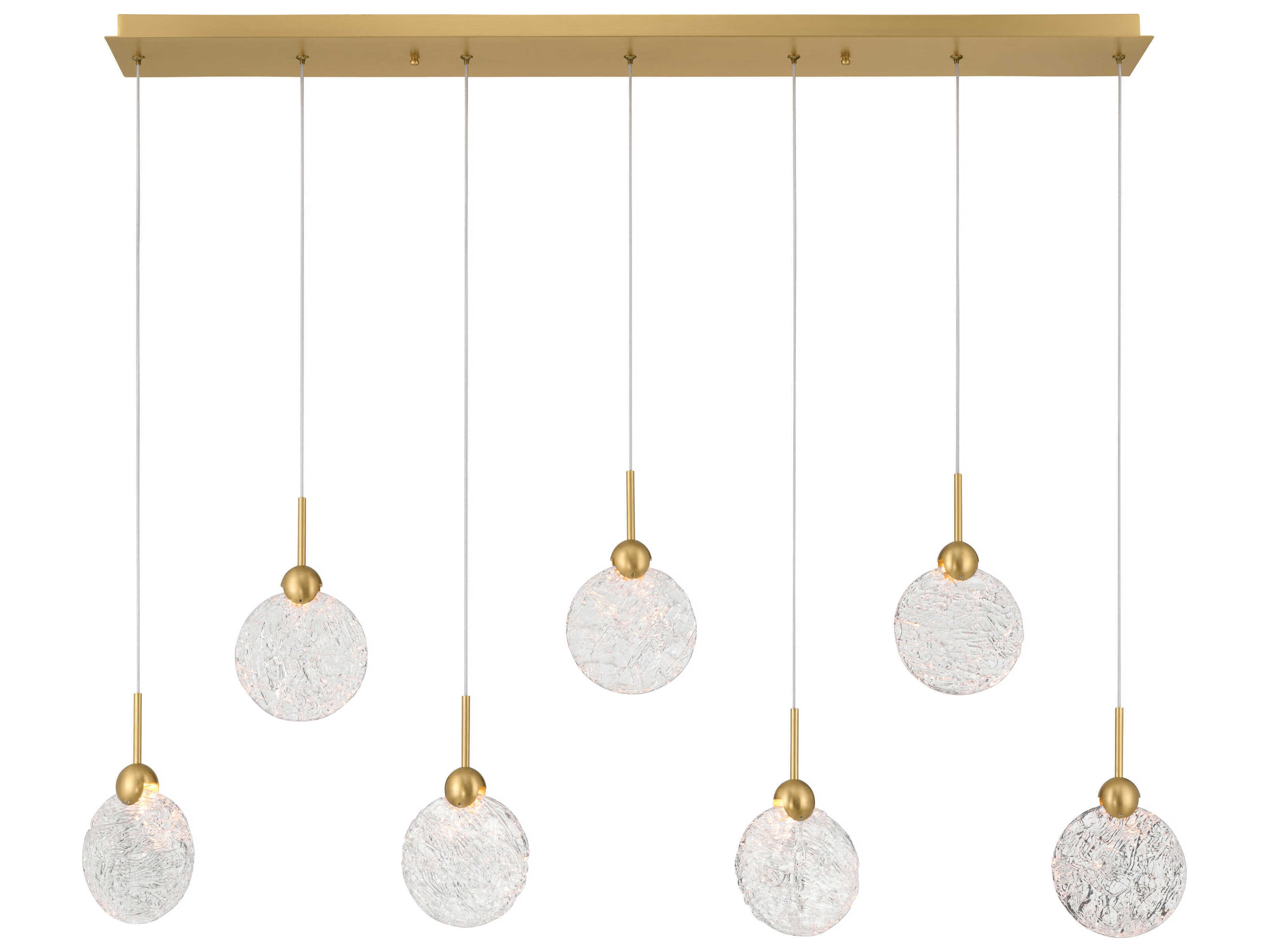 Metropolitan Briselle Legacy Brass Linear Round Island Pendant
