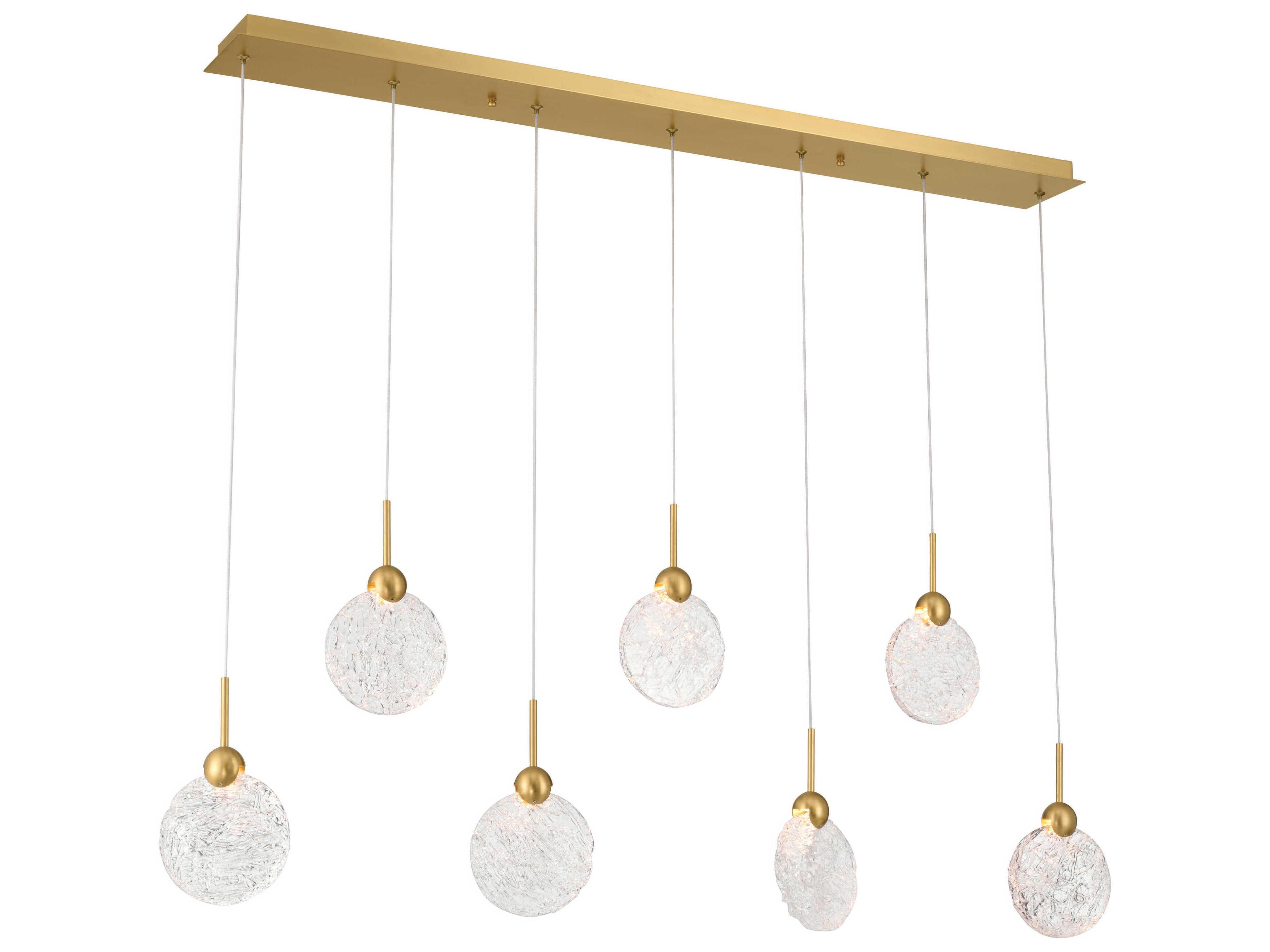 Metropolitan Briselle Legacy Brass Linear Round Island Pendant