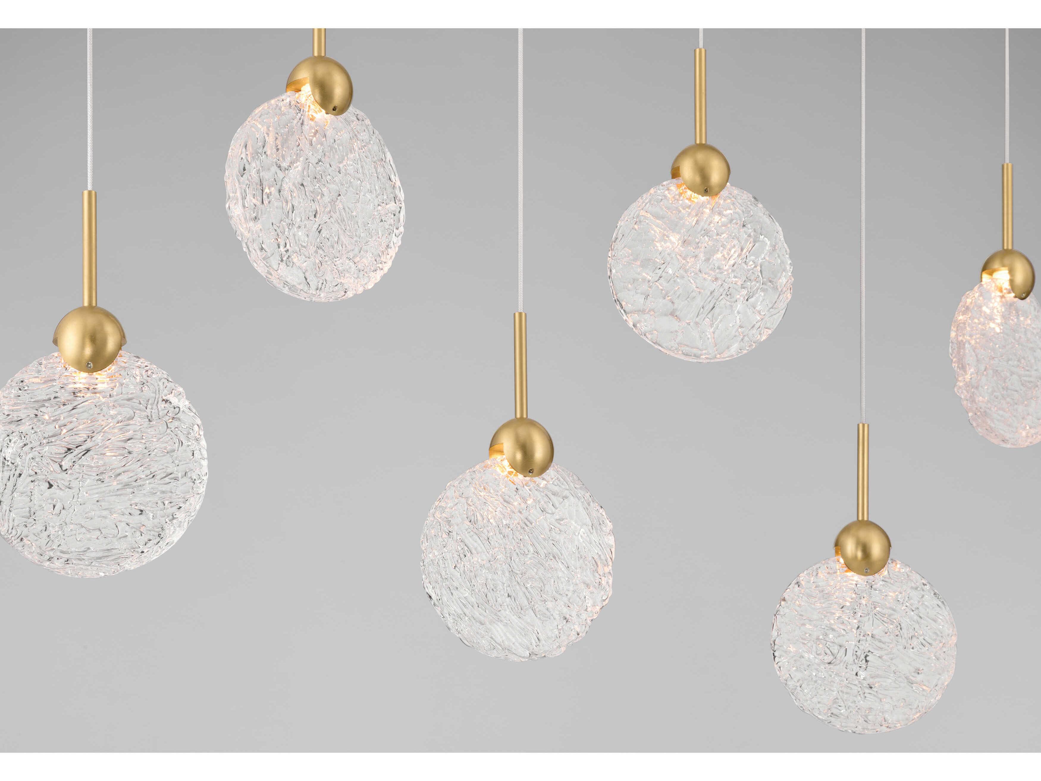 Metropolitan Briselle Legacy Brass Linear Round Island Pendant