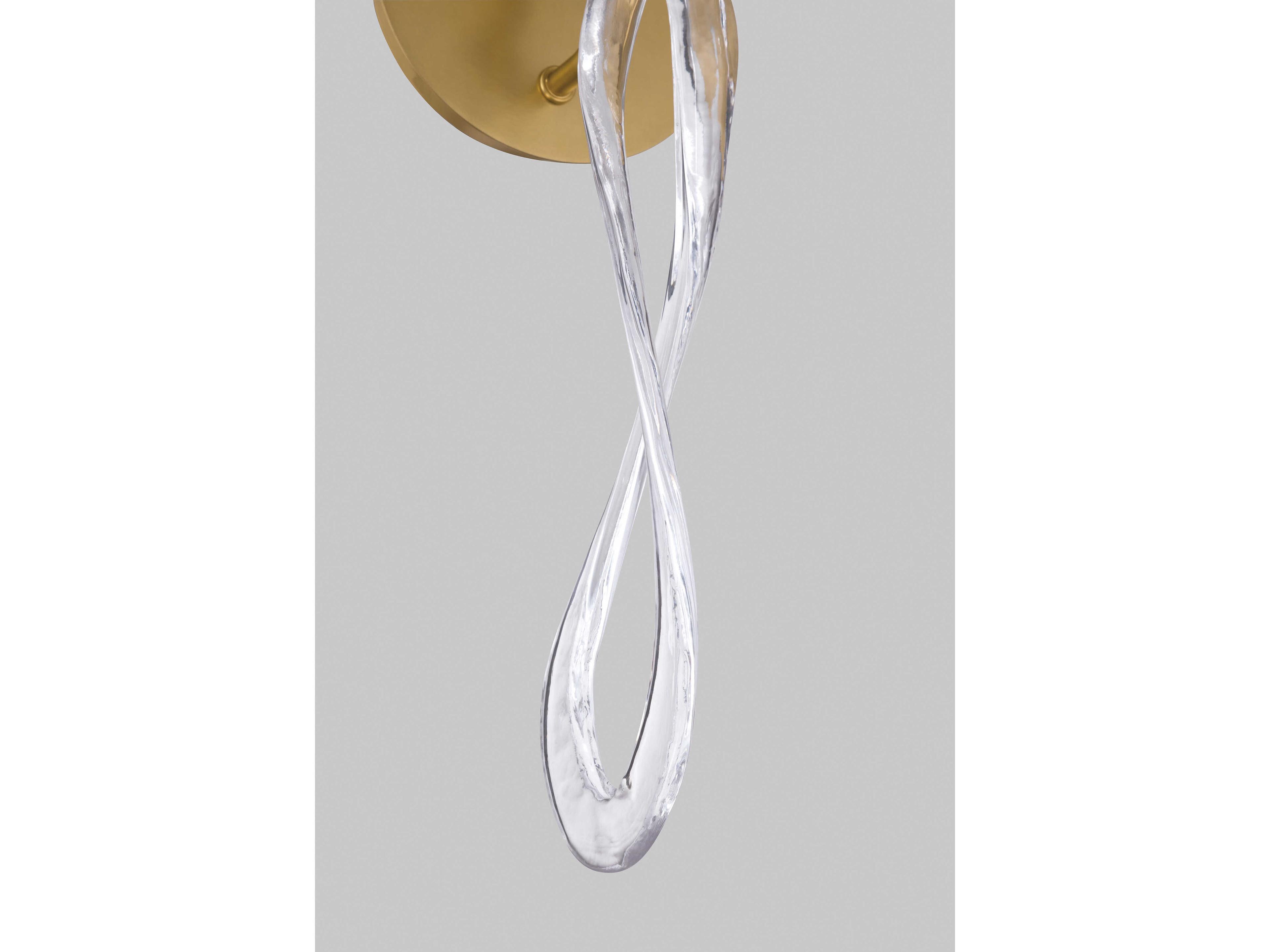 Metropolitan Glassara 1-Light Legacy Brass Wall Sconce