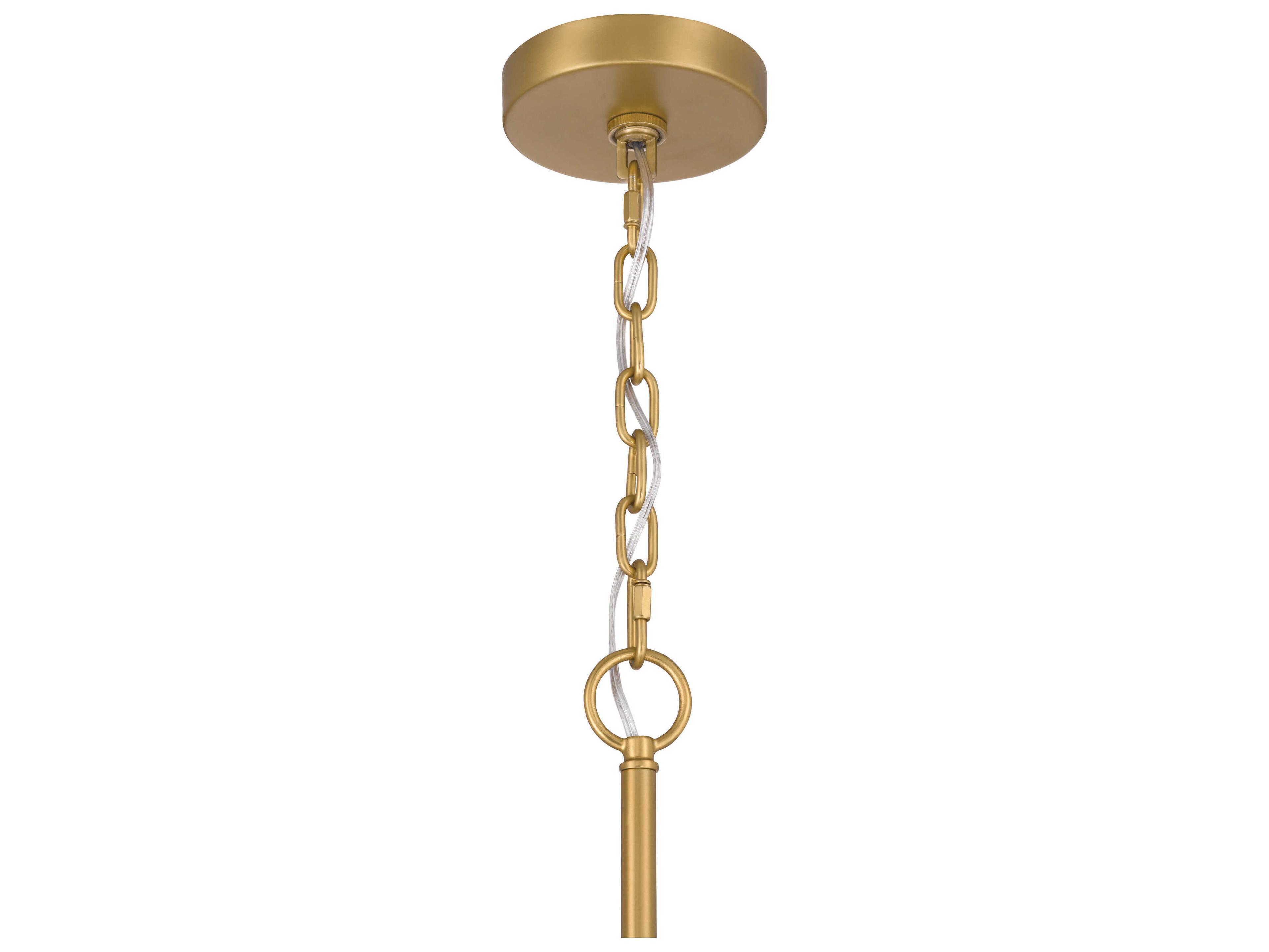 Metropolitan Glassara 6-Light Legacy Brass Tiered Pendant