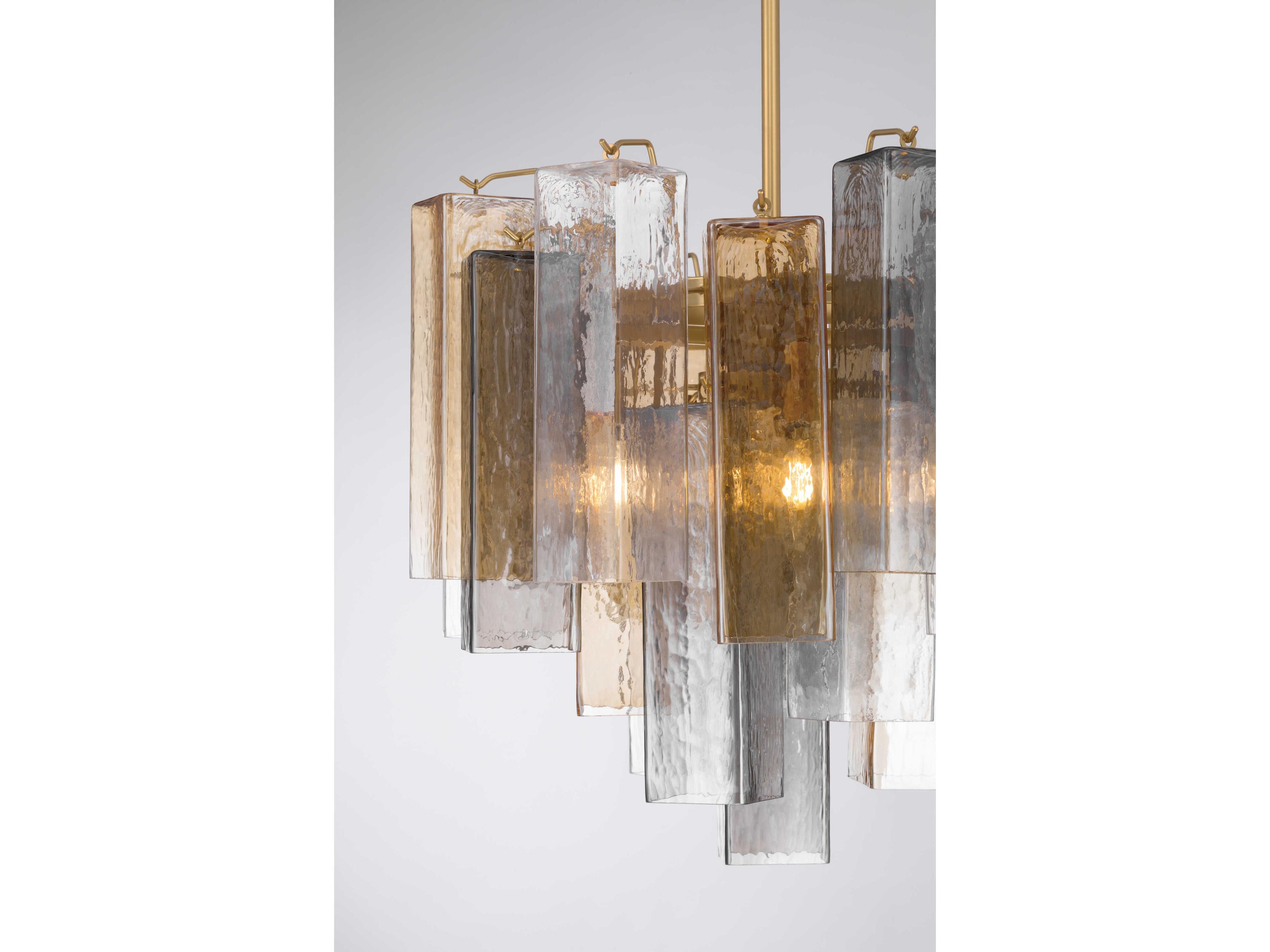 Metropolitan Torvento 6-Light Legacy Brass Geometric Tiered Pendant