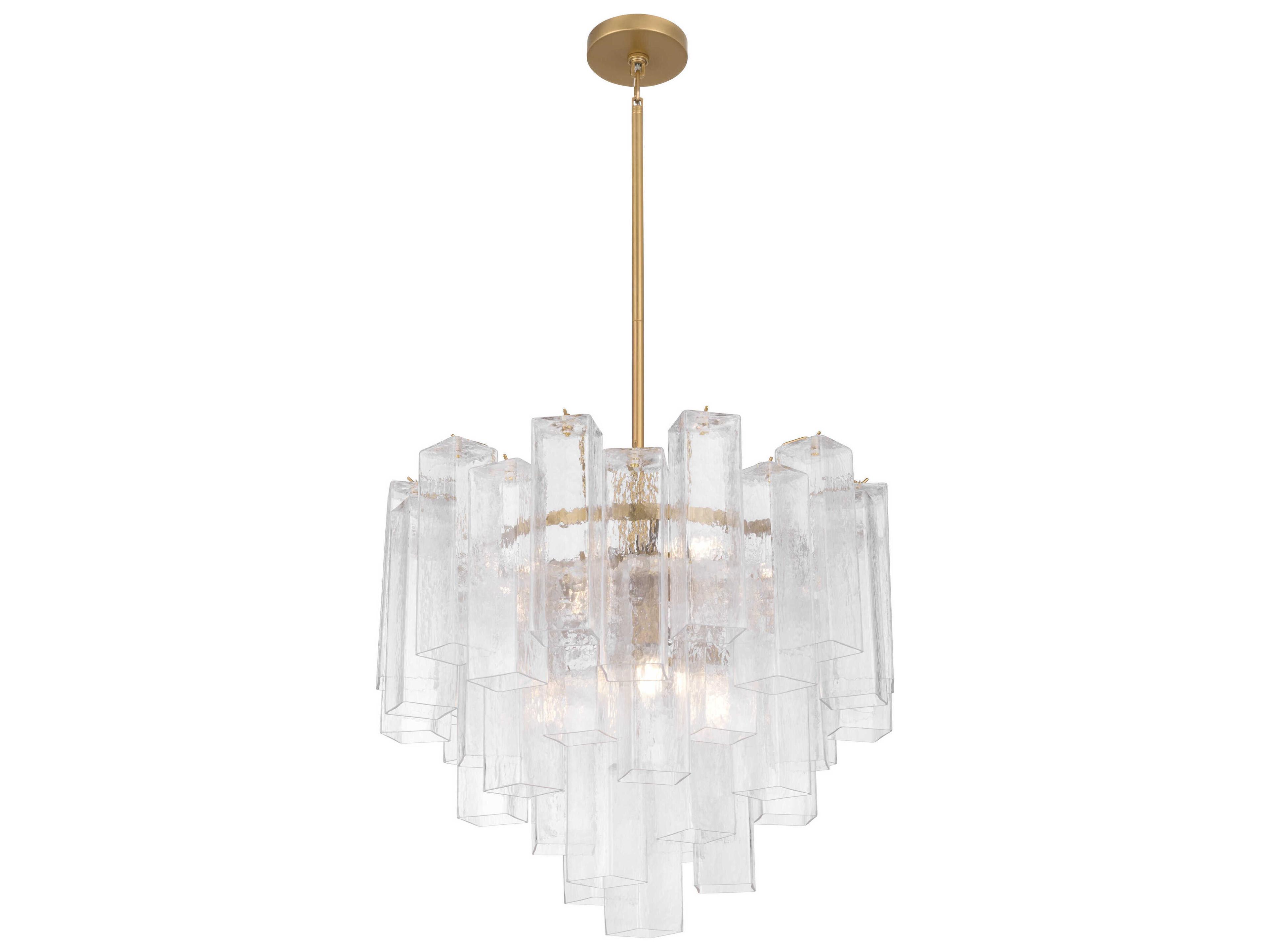 Metropolitan Torvento 9-Light Legacy Brass Geometric Tiered Pendant