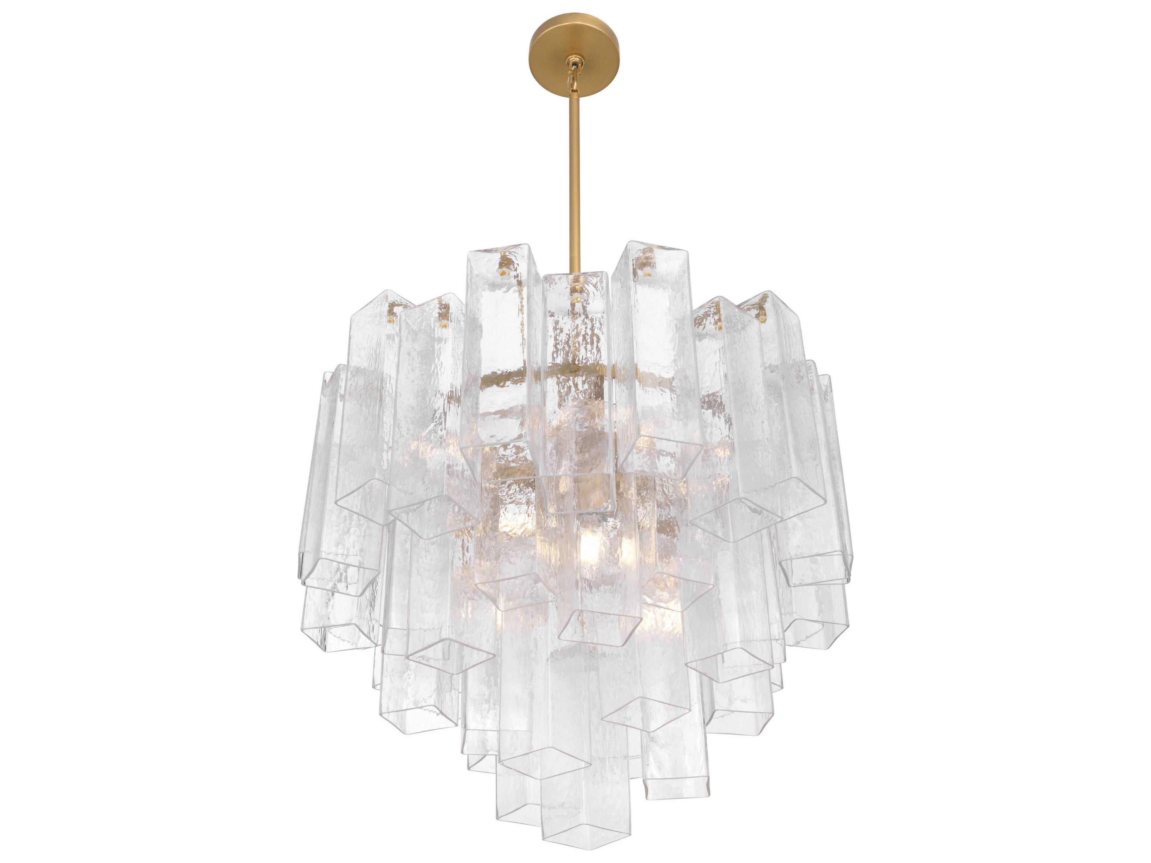 Metropolitan Torvento 9-Light Legacy Brass Geometric Tiered Pendant