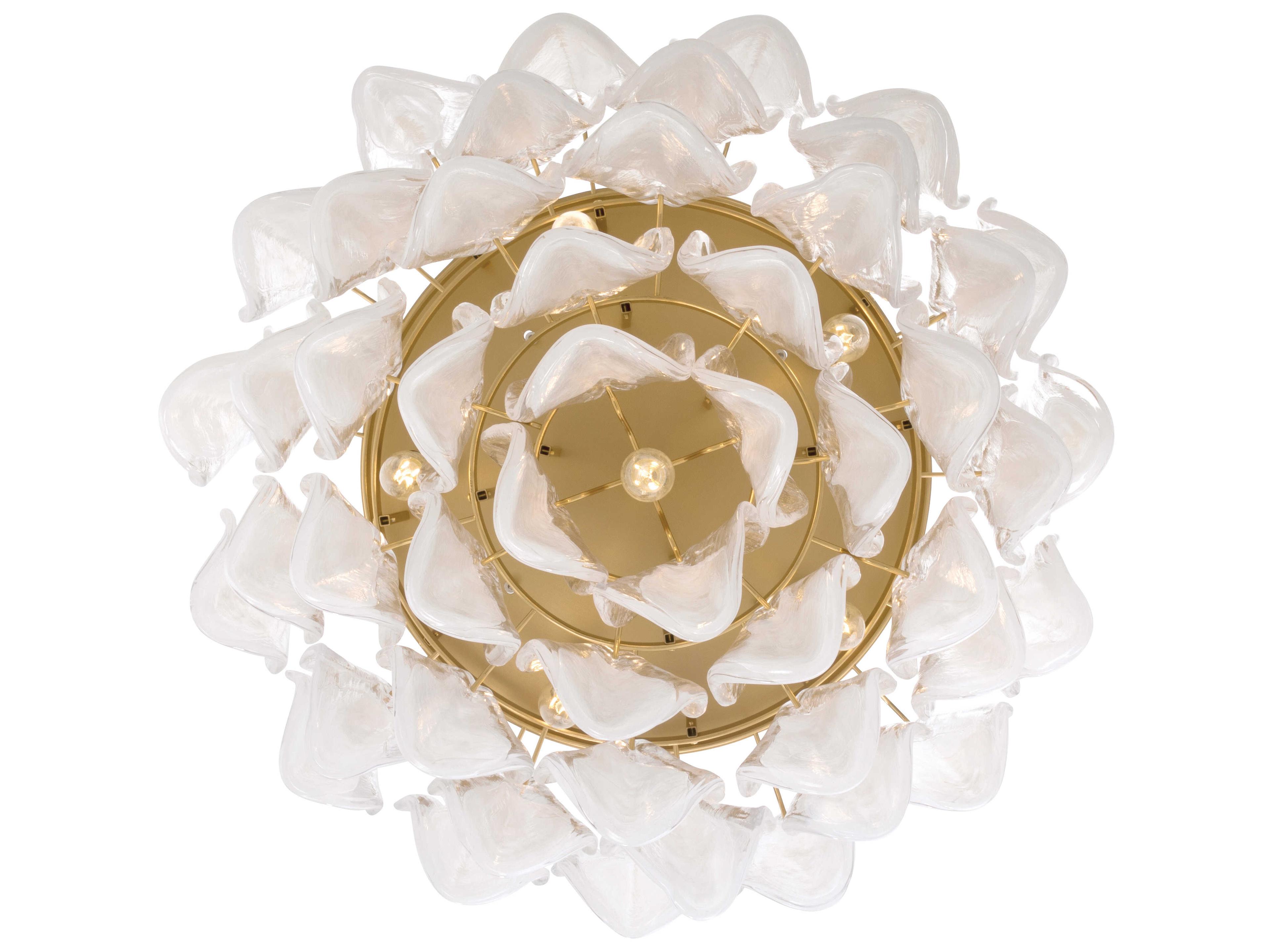 Metropolitan Verla Crest 6-Light Legacy Brass Flush Mount