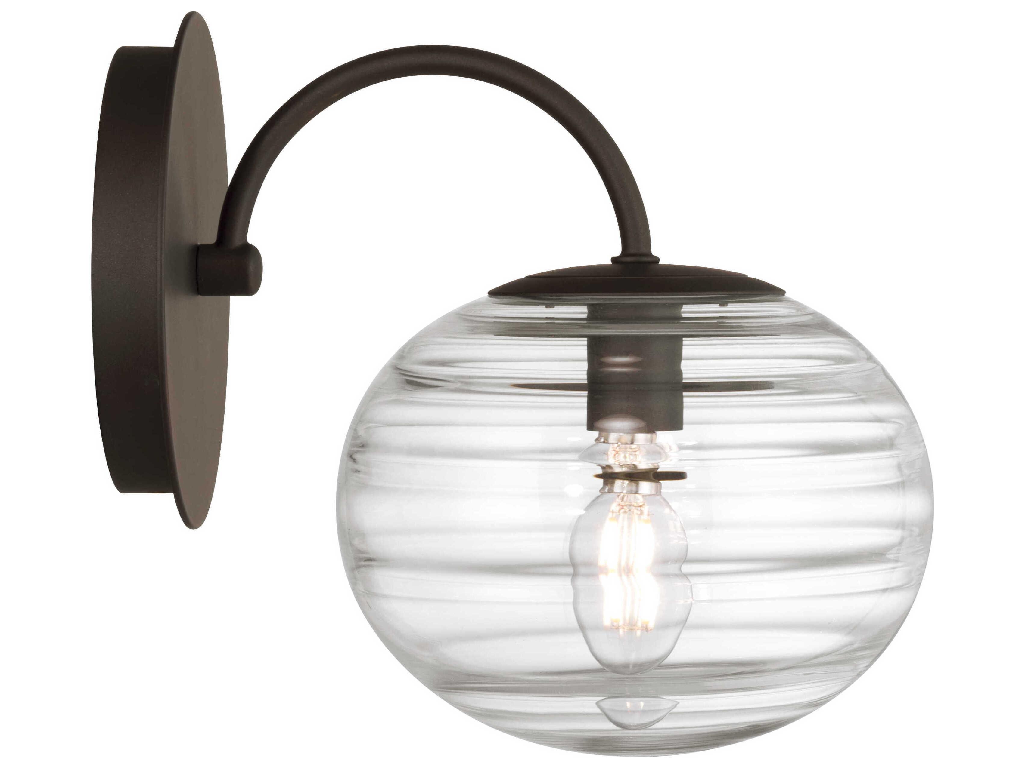 Metropolitan Lenora 1-Light Dark Bronze Wall Sconce