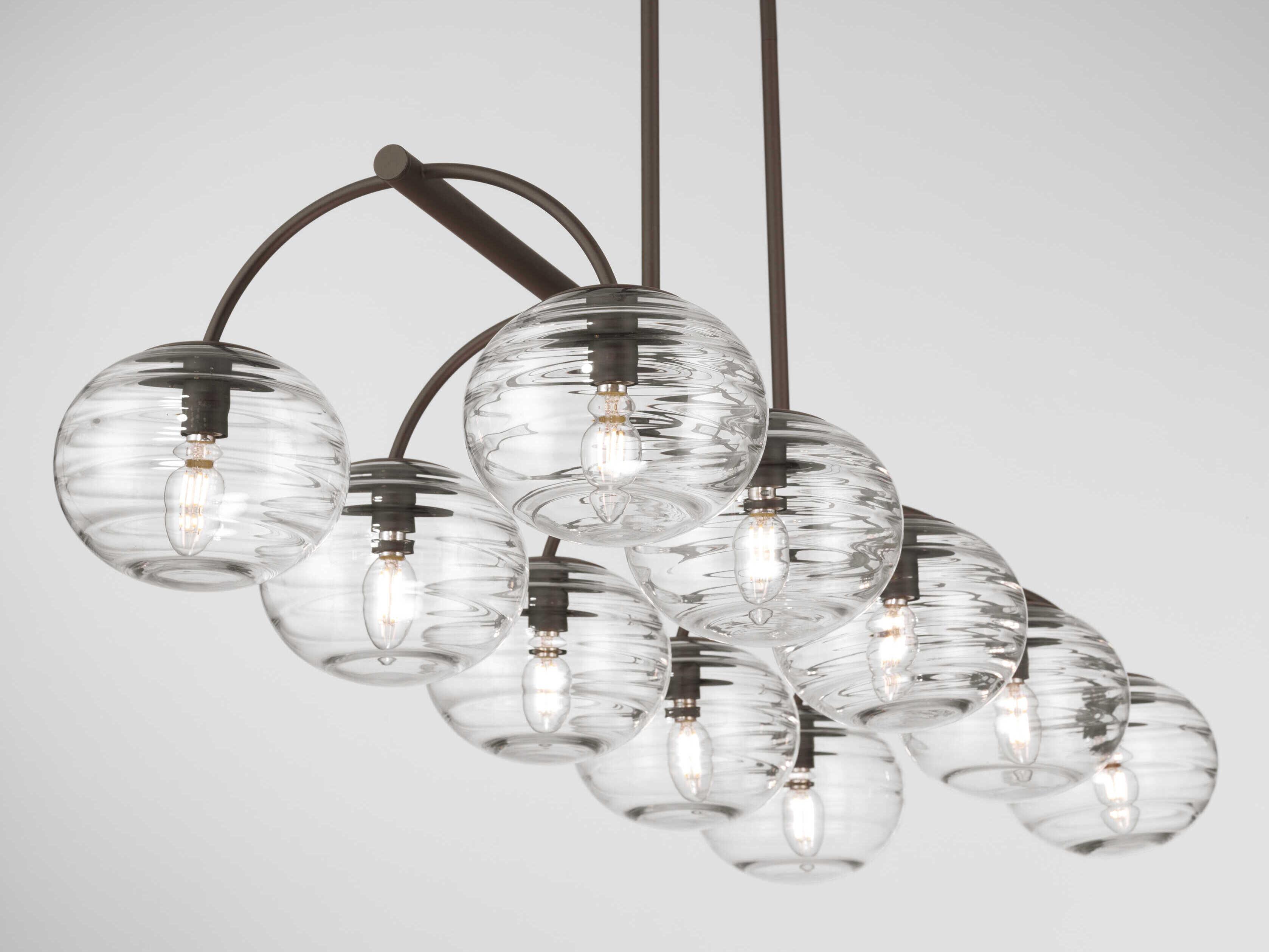 Metropolitan Lenora 10-Light Dark Bronze Globe Island Pendant