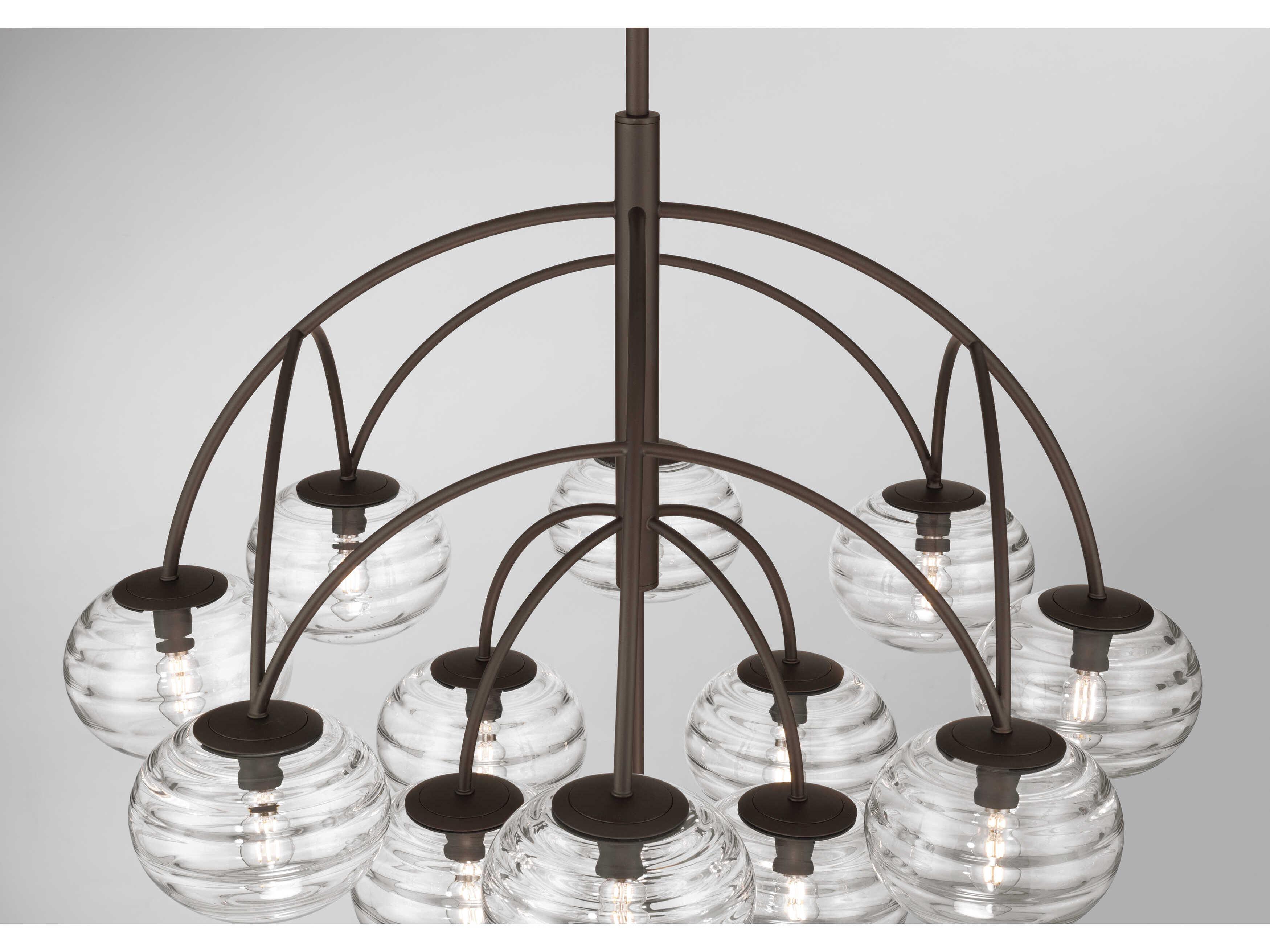 Metropolitan Lenora 13-Light Dark Bronze Globe Chandelier