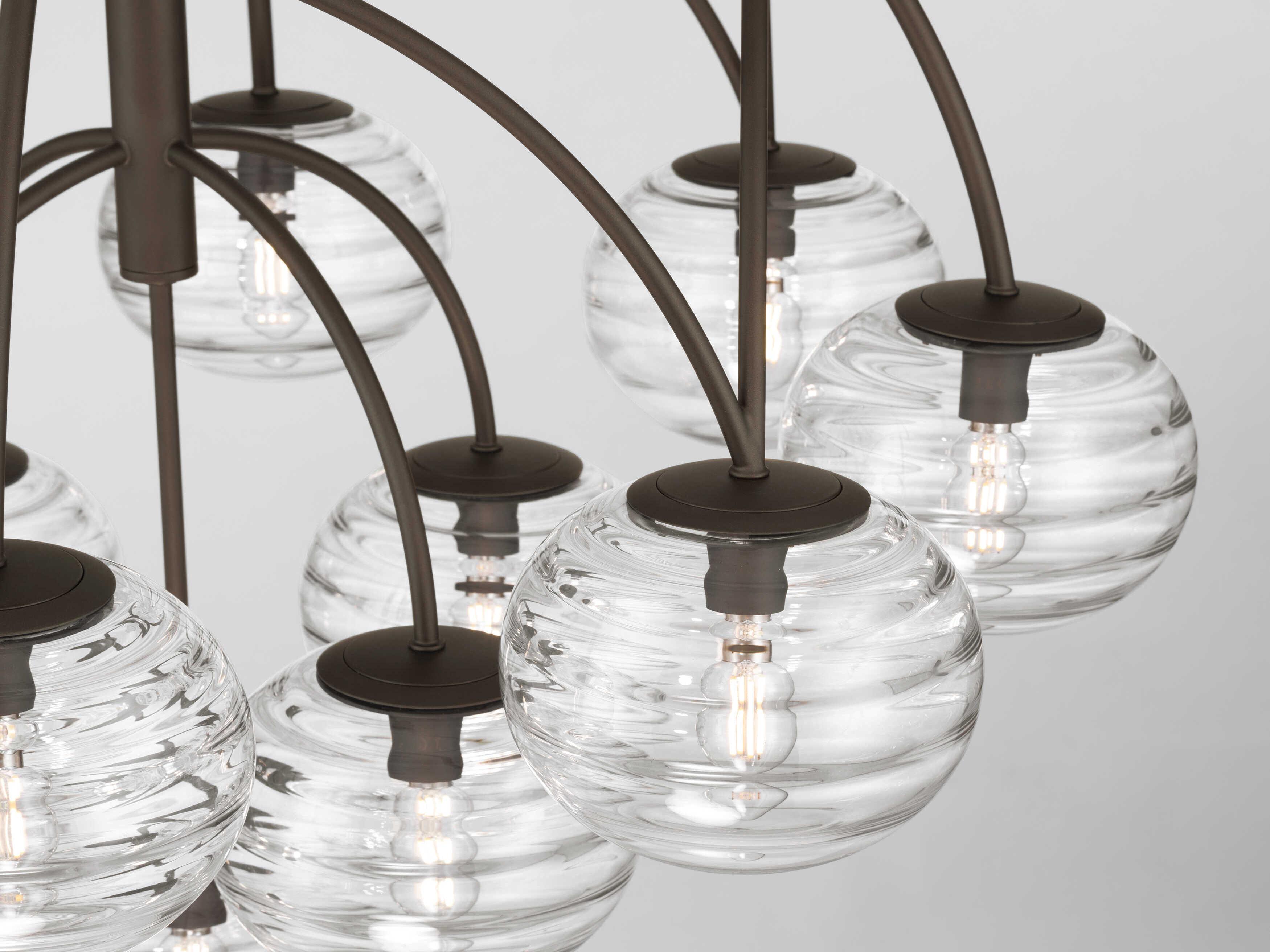 Metropolitan Lenora 13-Light Dark Bronze Globe Chandelier