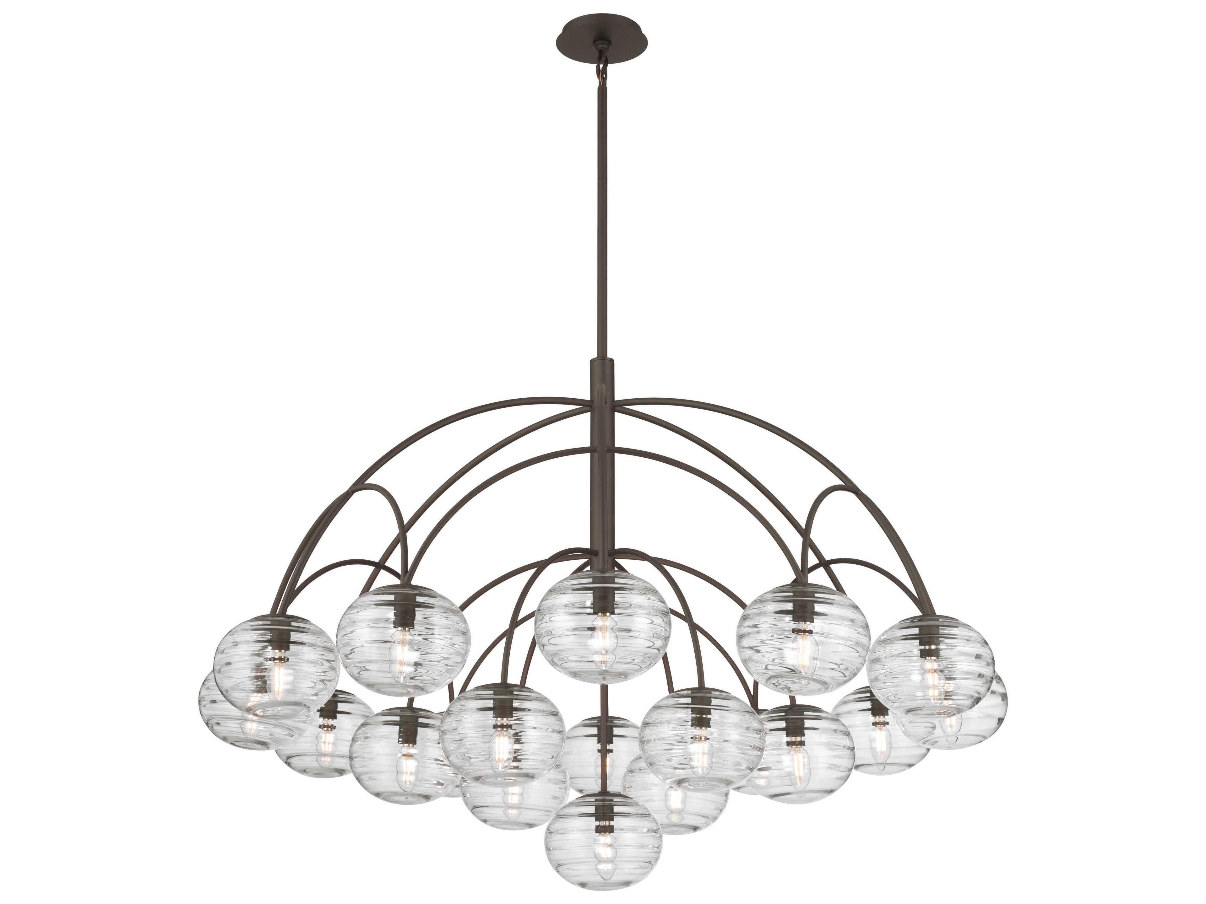 Metropolitan Lenora 19-Light Dark Bronze Globe Chandelier