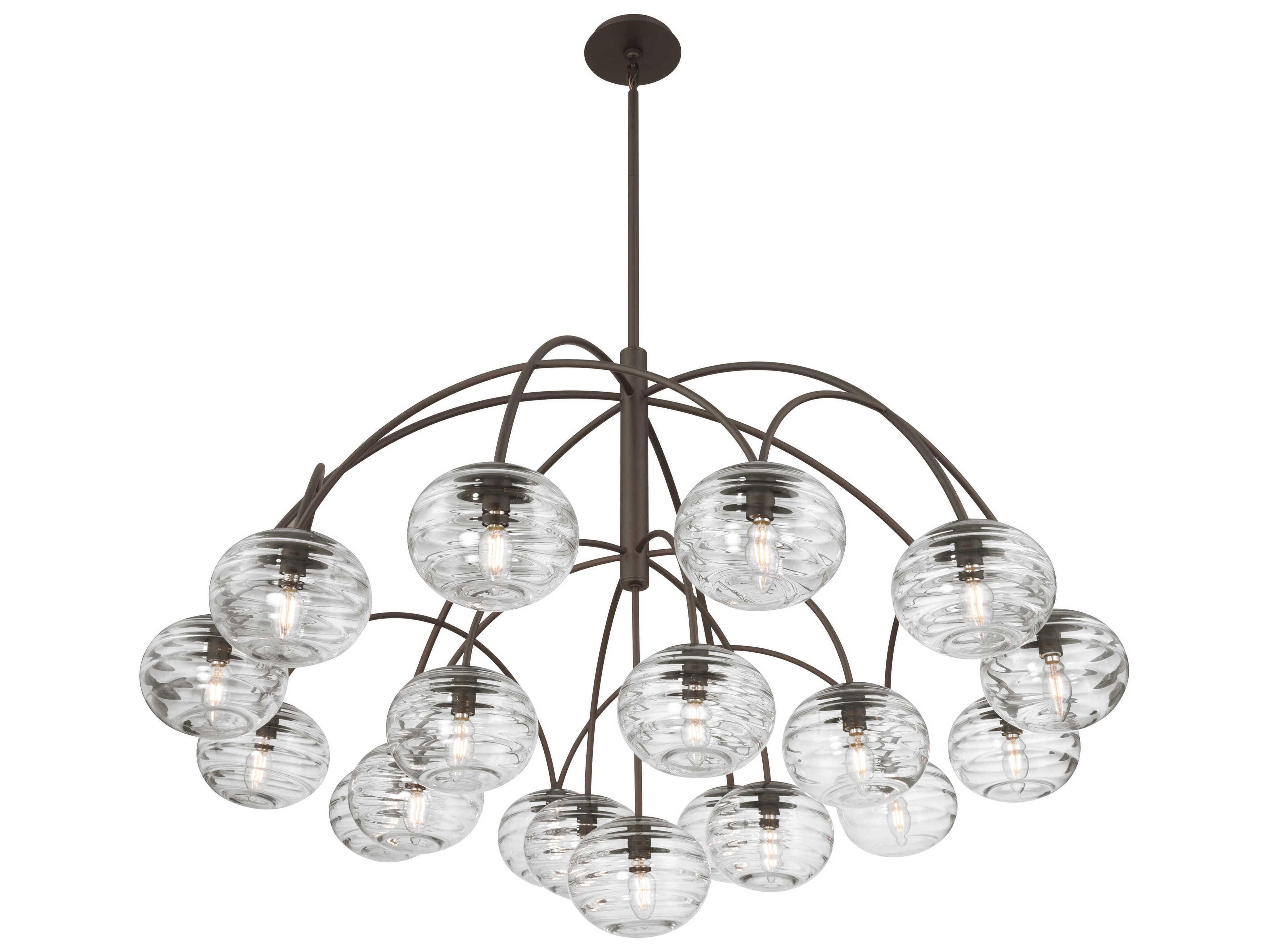 Metropolitan Lenora 19-Light Dark Bronze Globe Chandelier