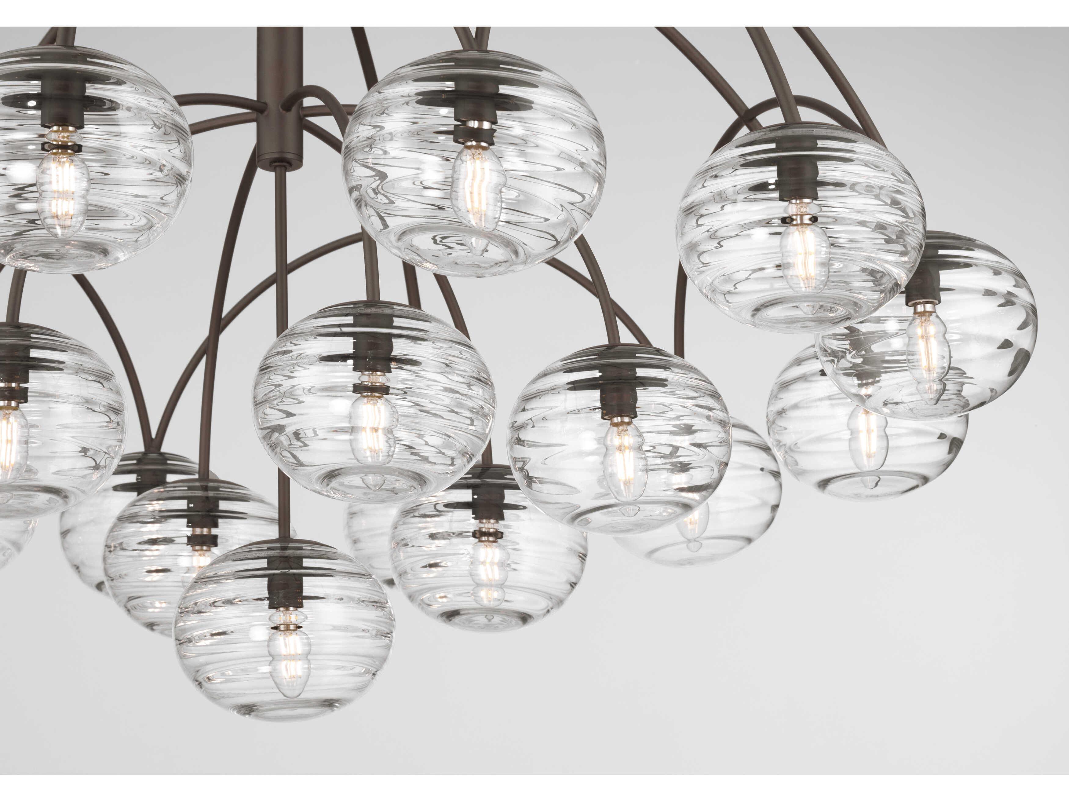 Metropolitan Lenora 19-Light Dark Bronze Globe Chandelier