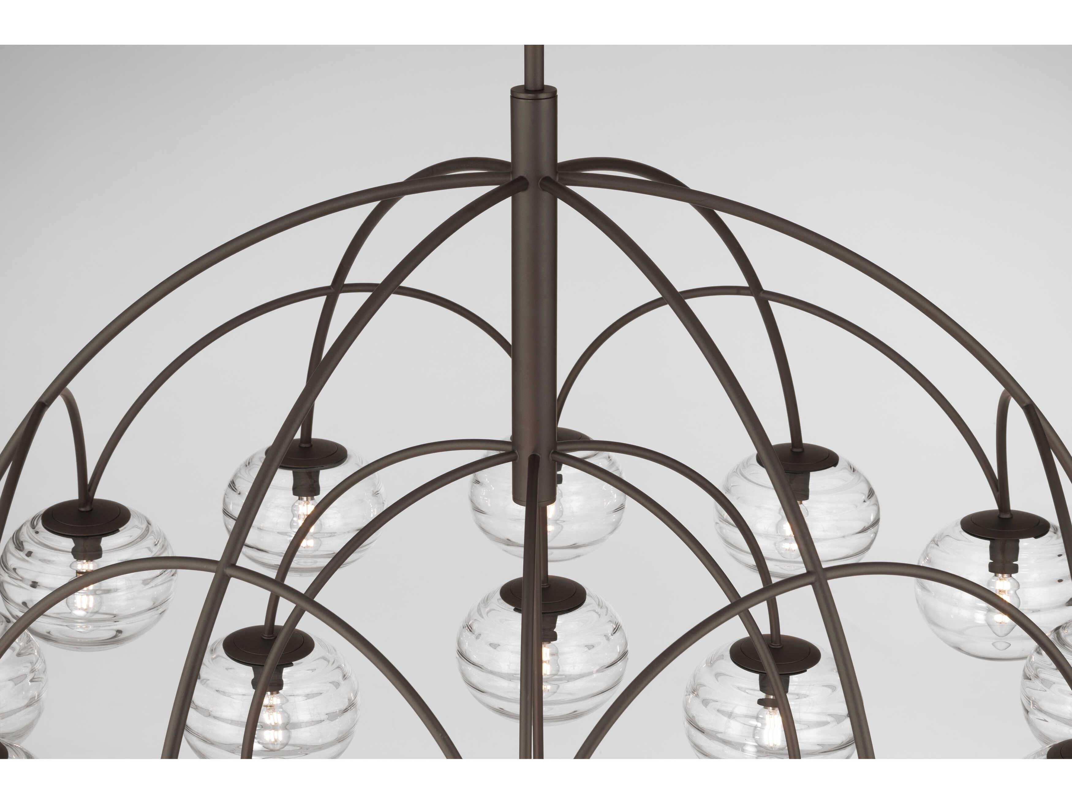 Metropolitan Lenora 19-Light Dark Bronze Globe Chandelier