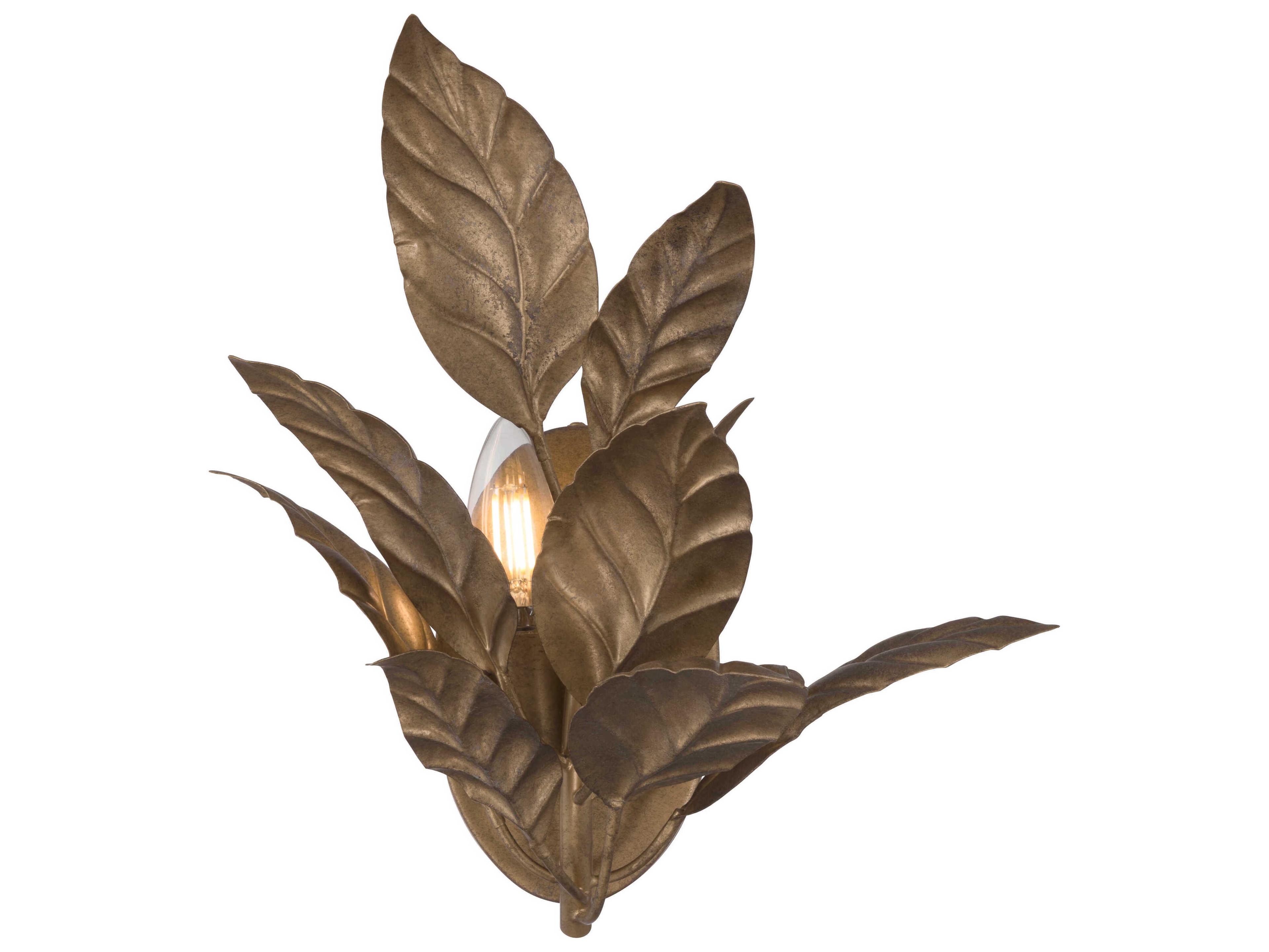 Metropolitan Seraphine 2-Light Weathered Gold Wall Sconce