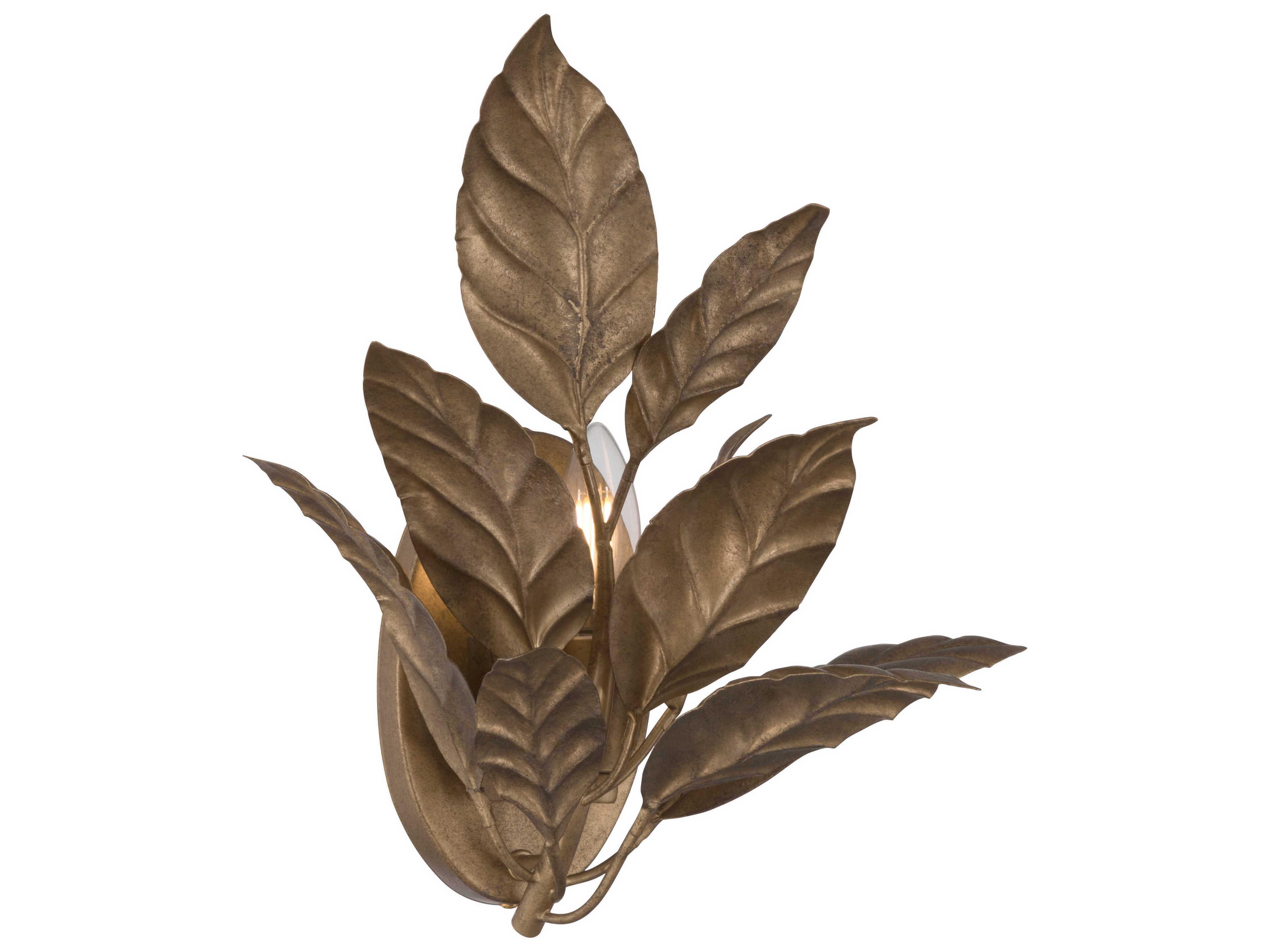 Metropolitan Seraphine 2-Light Weathered Gold Wall Sconce