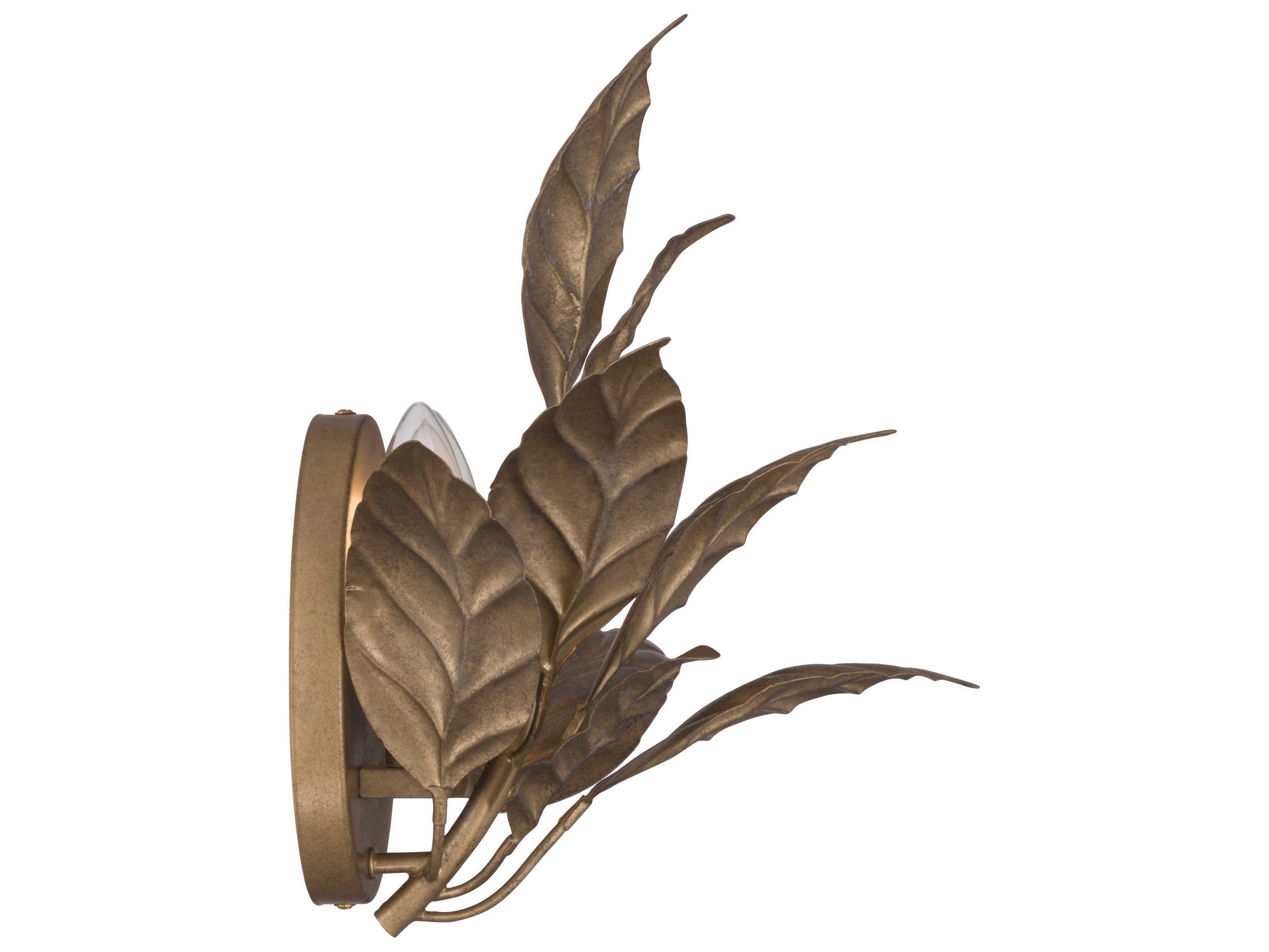Metropolitan Seraphine 2-Light Weathered Gold Wall Sconce