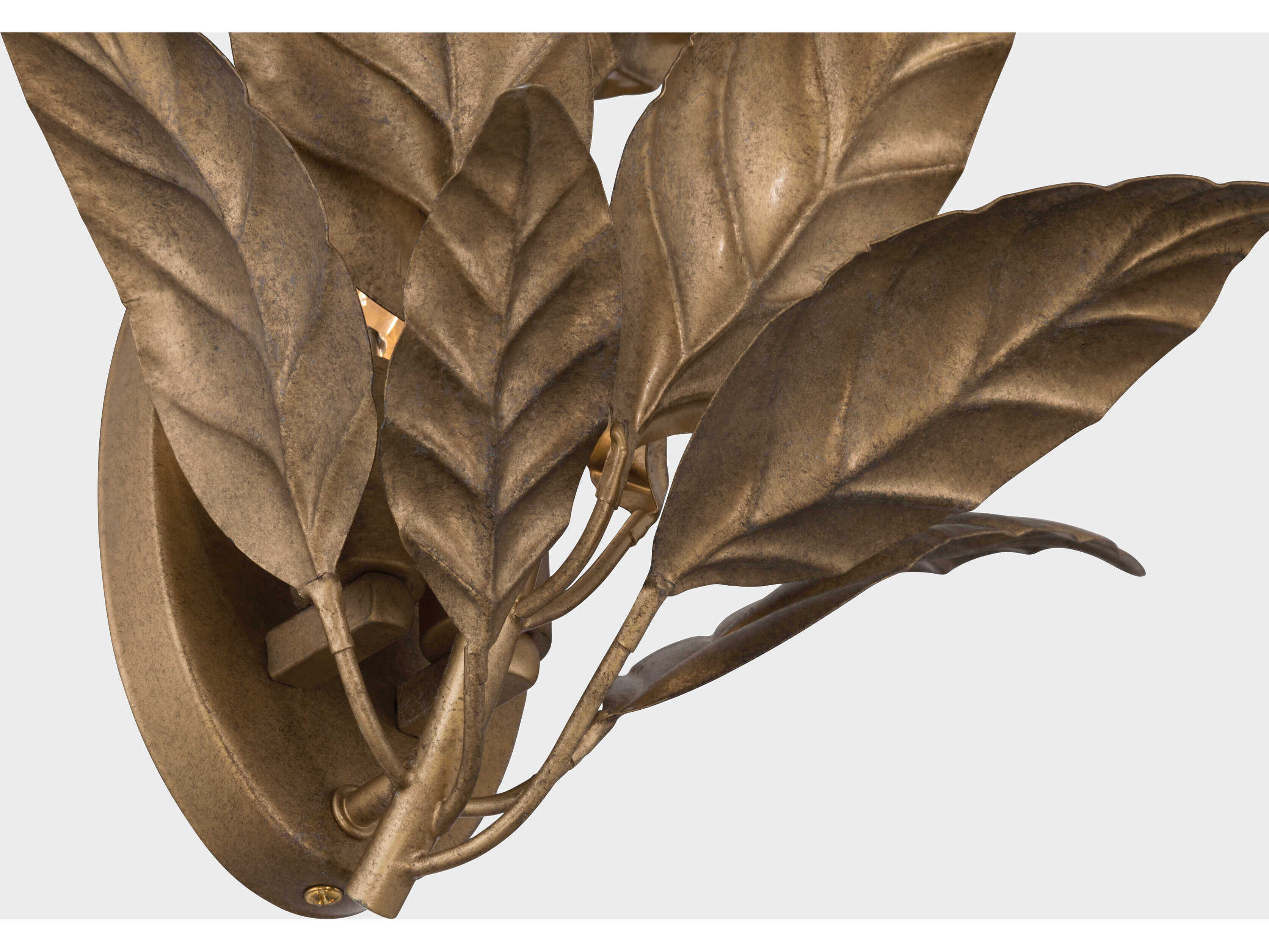 Metropolitan Seraphine 2-Light Weathered Gold Wall Sconce