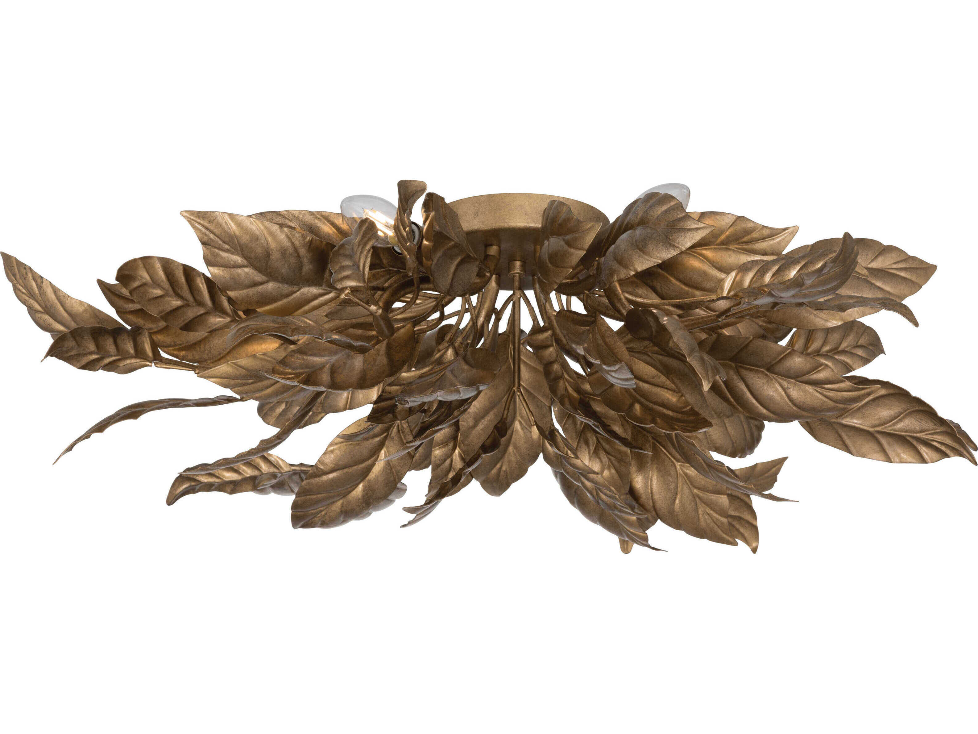 Metropolitan Seraphine 6-Light Weathered Gold Flush Mount