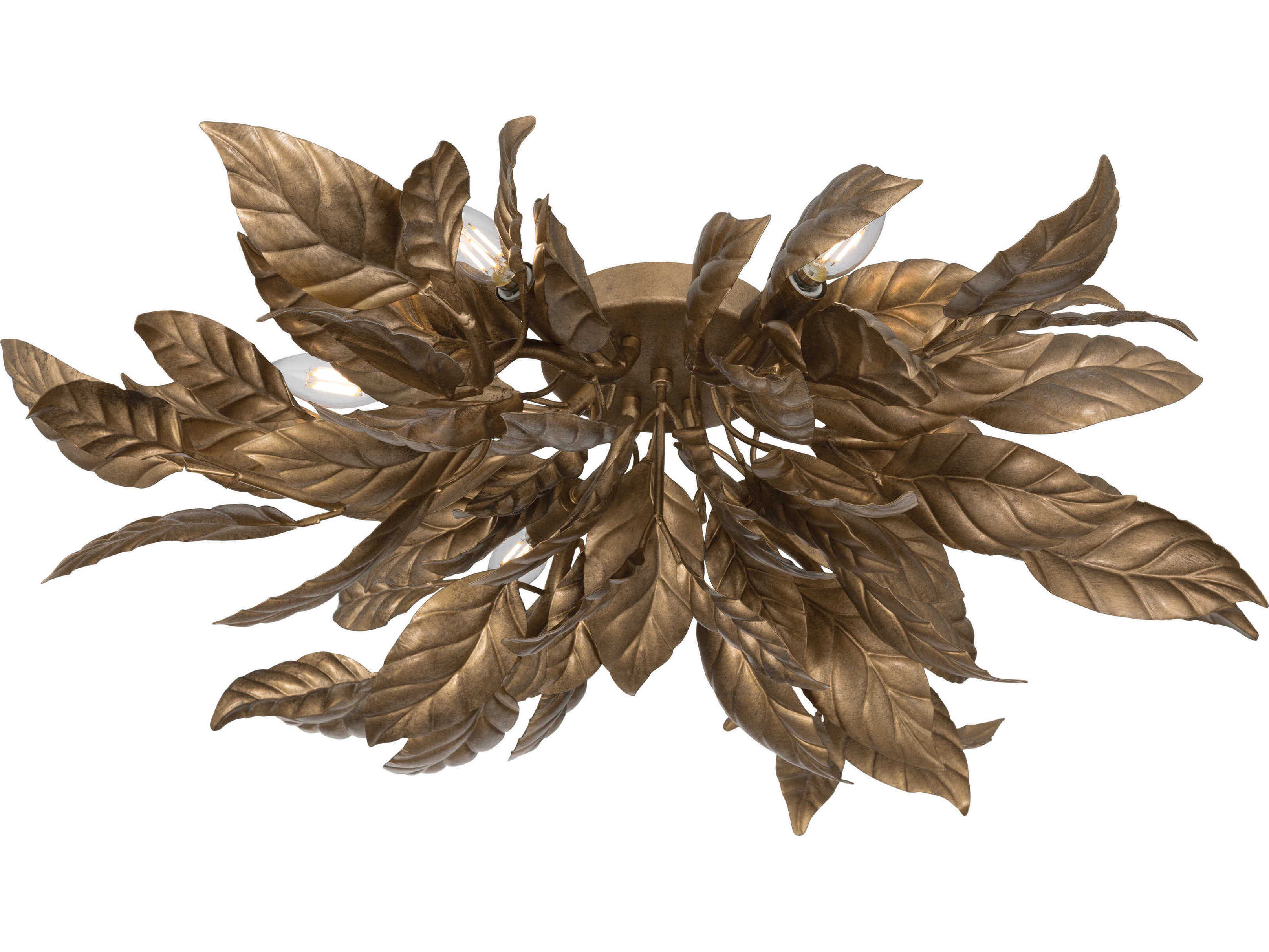 Metropolitan Seraphine 6-Light Weathered Gold Flush Mount