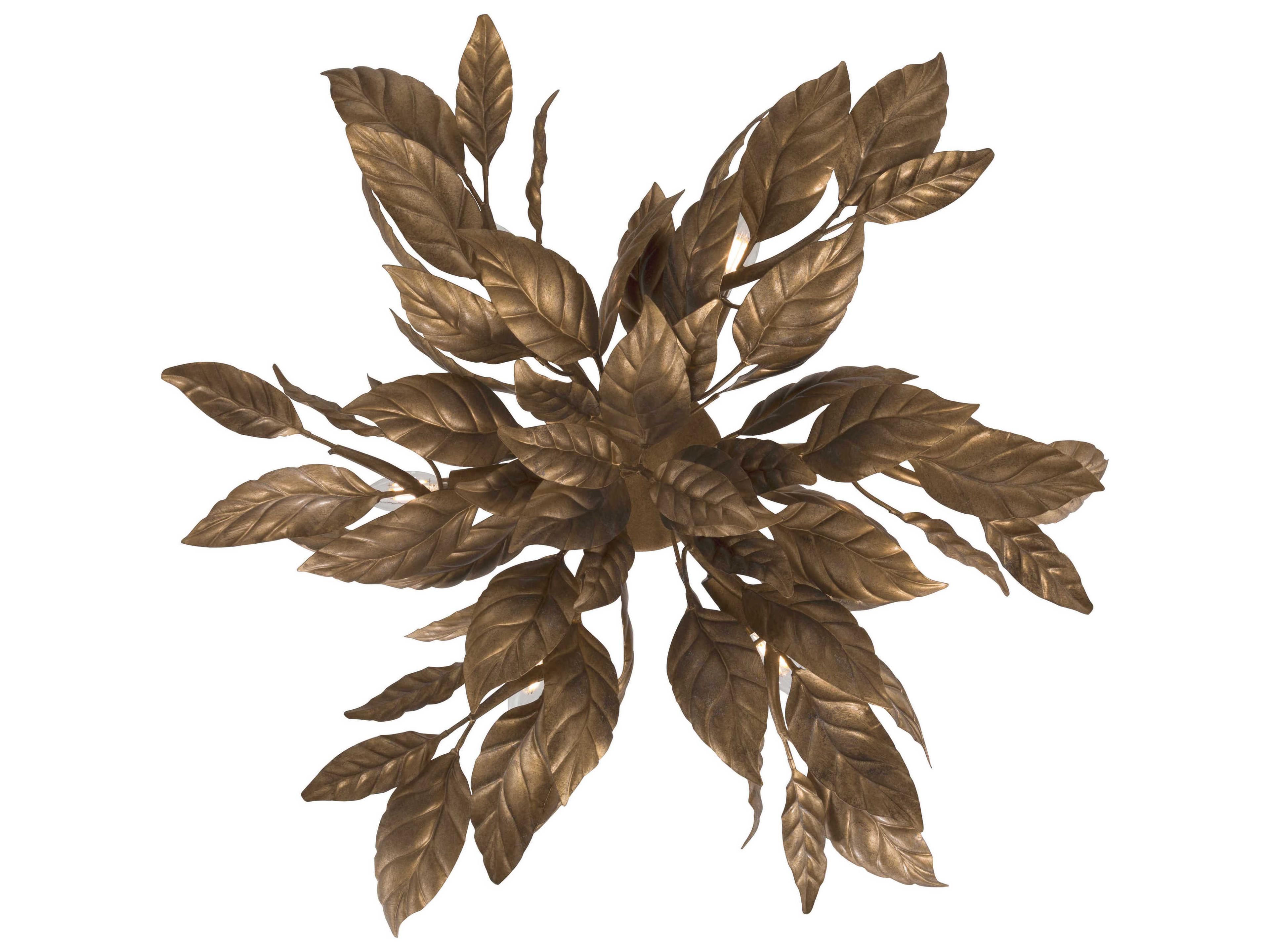 Metropolitan Seraphine 6-Light Weathered Gold Flush Mount