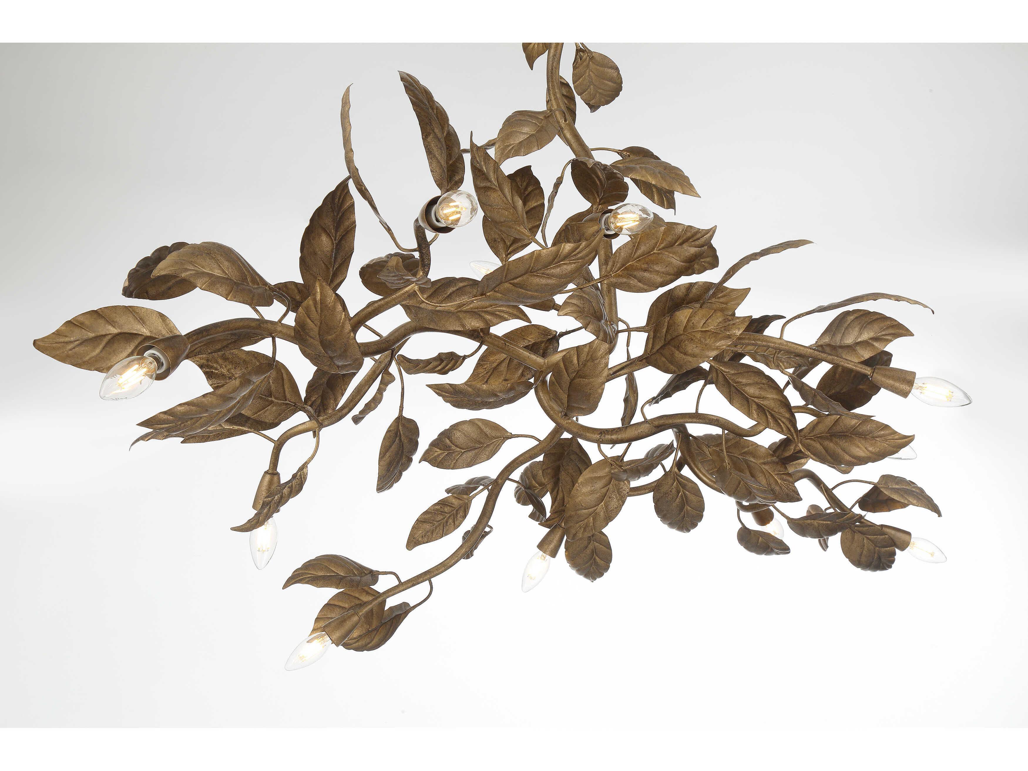 Metropolitan Seraphine 11-Light Weathered Gold Island Pendant