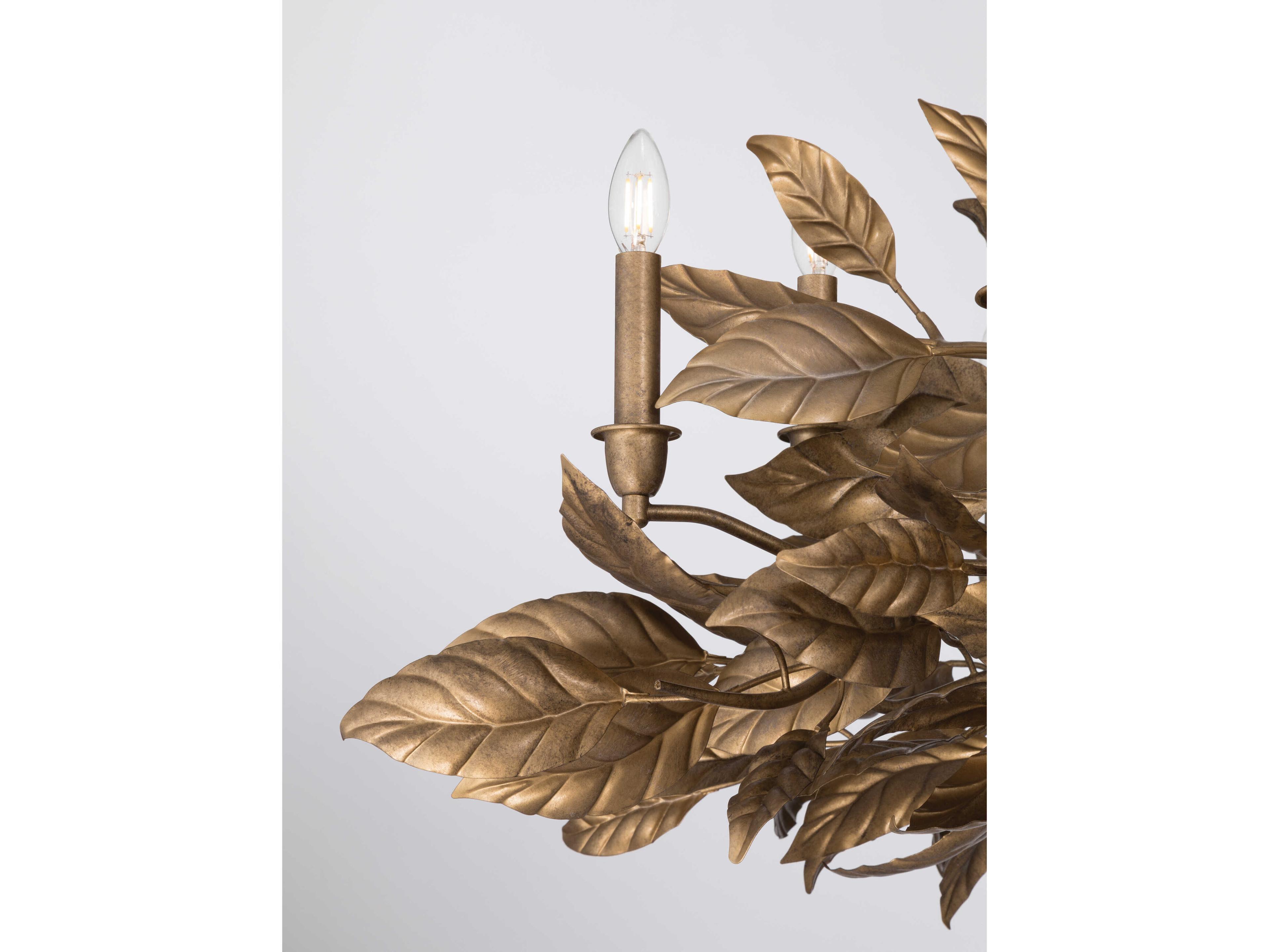 Metropolitan Seraphine 11-Light Weathered Gold Candelabra Chandelier