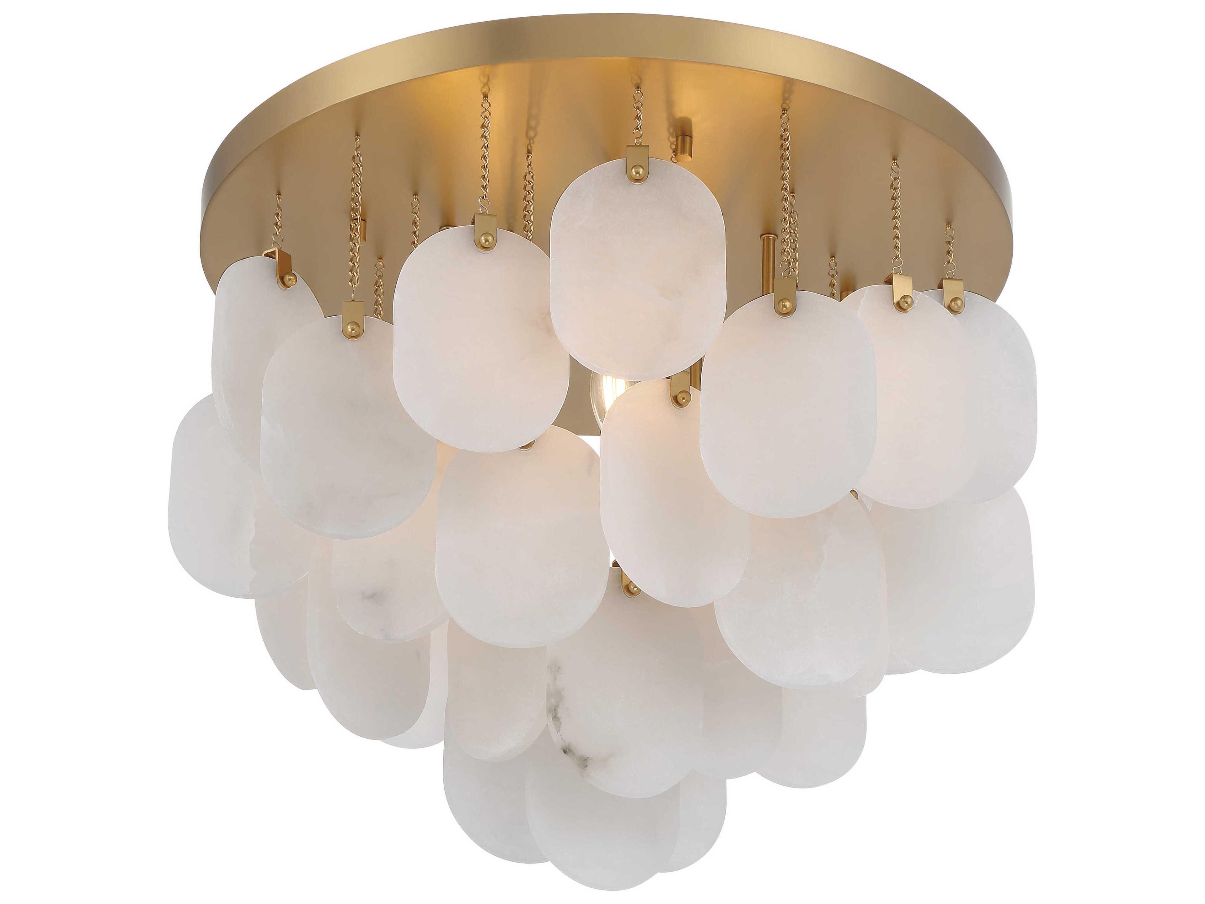 Metropolitan Velisse 5-Light Legacy Brass Semi Flush Mount