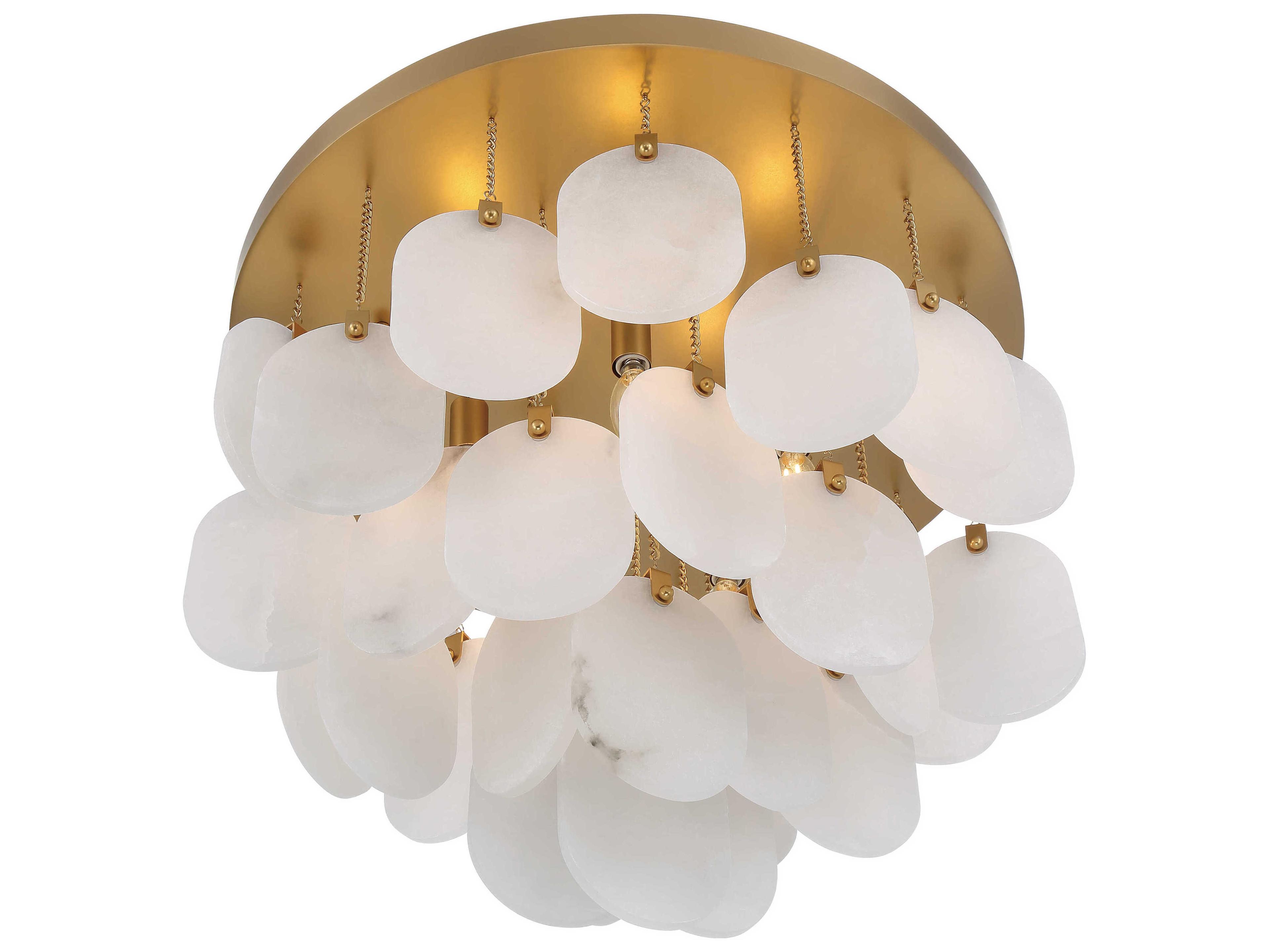 Metropolitan Velisse 5-Light Legacy Brass Semi Flush Mount